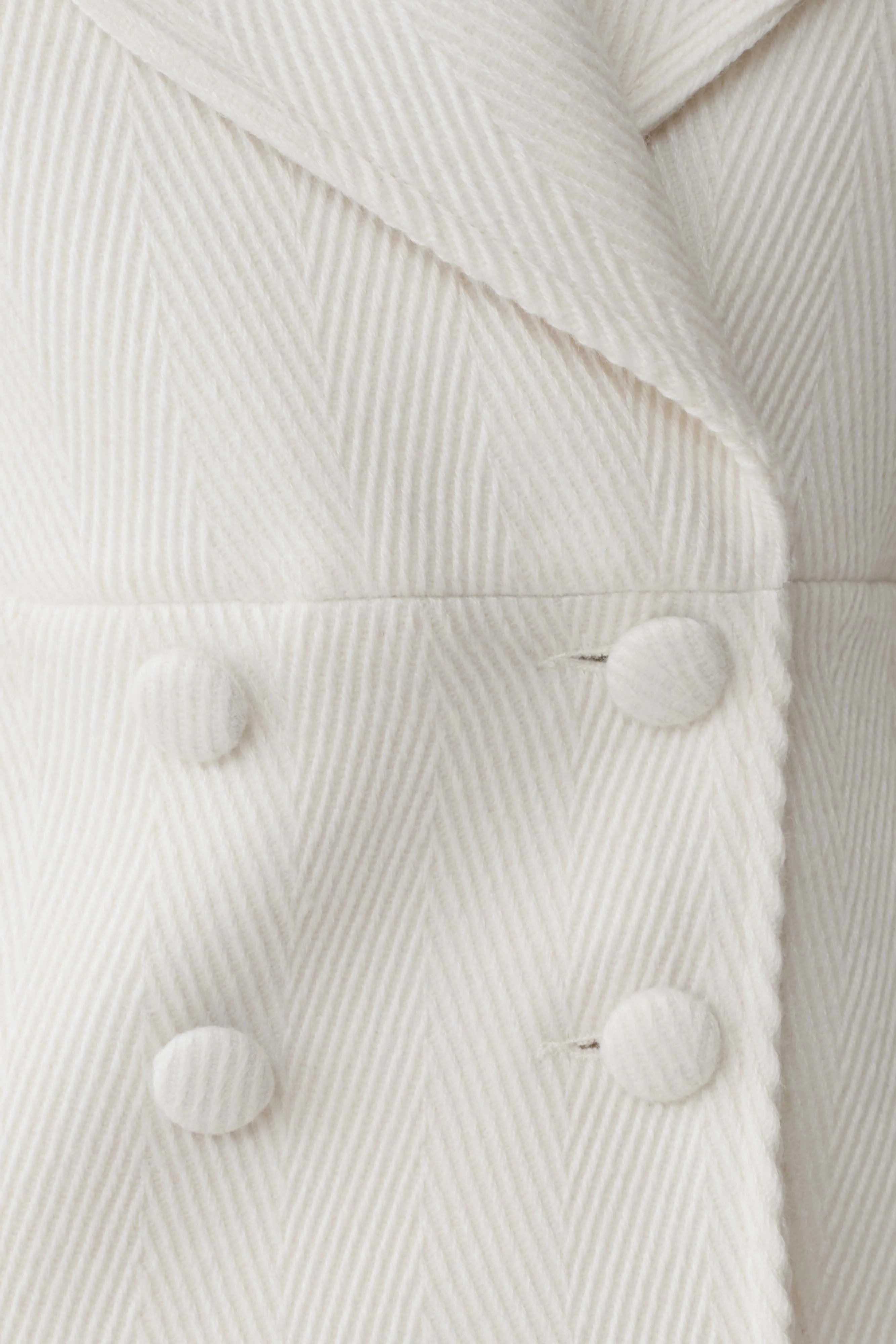 Elara Cropped Collared Jacket - Ivory - Image 8