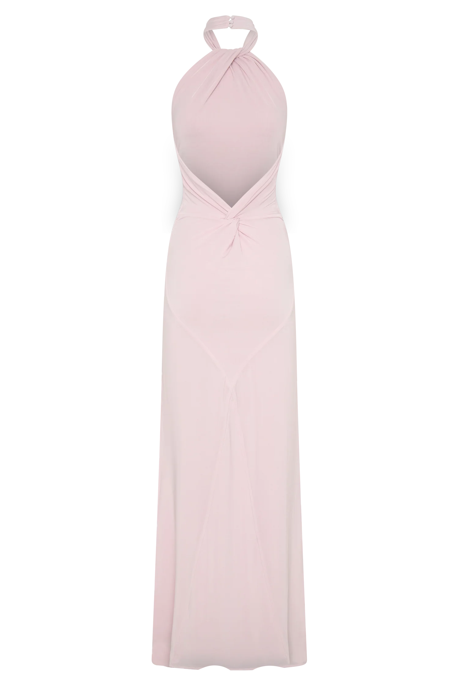 Elyna Slinky Halter Maxi Dress - Pale Pink - Image 10