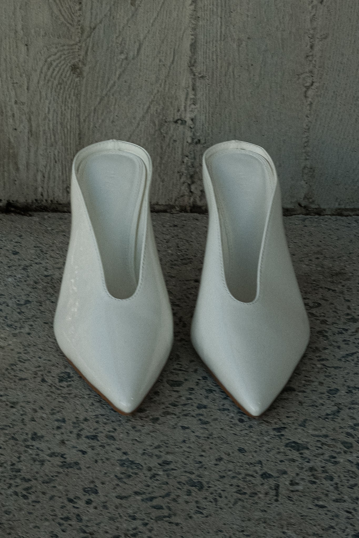 Emerson Patent Faux Leather Point Heel - Ivory - Image 6