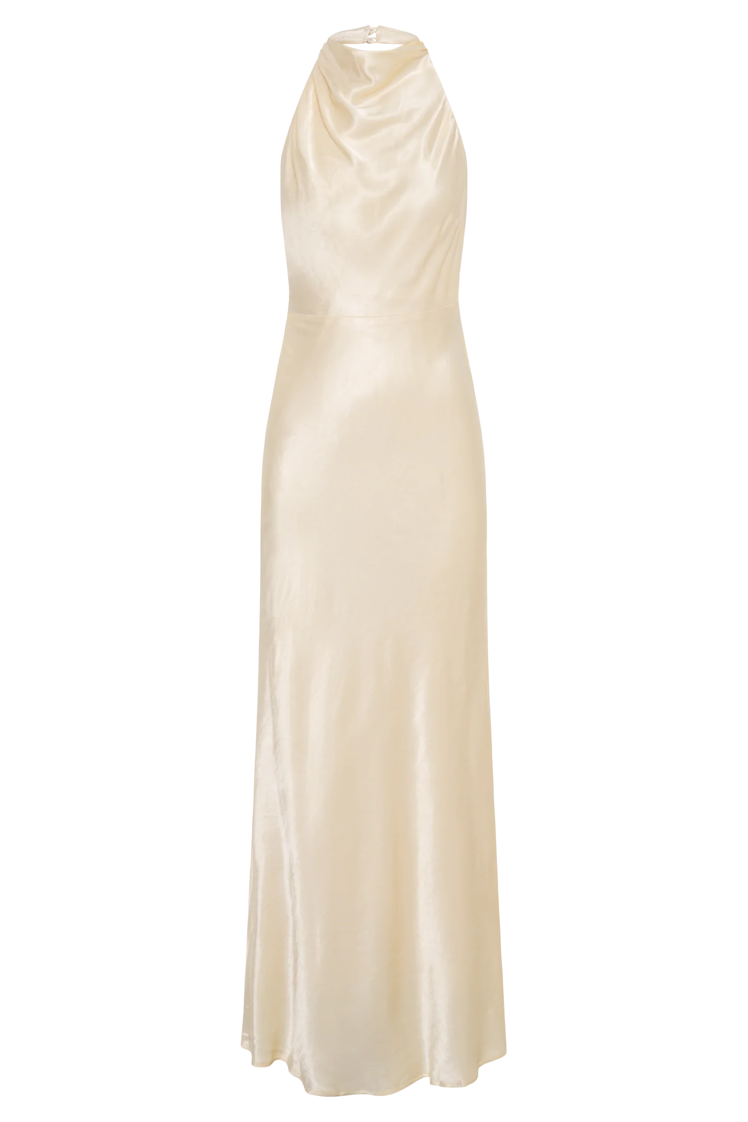 Esther Iridescent Satin Cowl Maxi Dress - Lemon Sorbet - Image 13