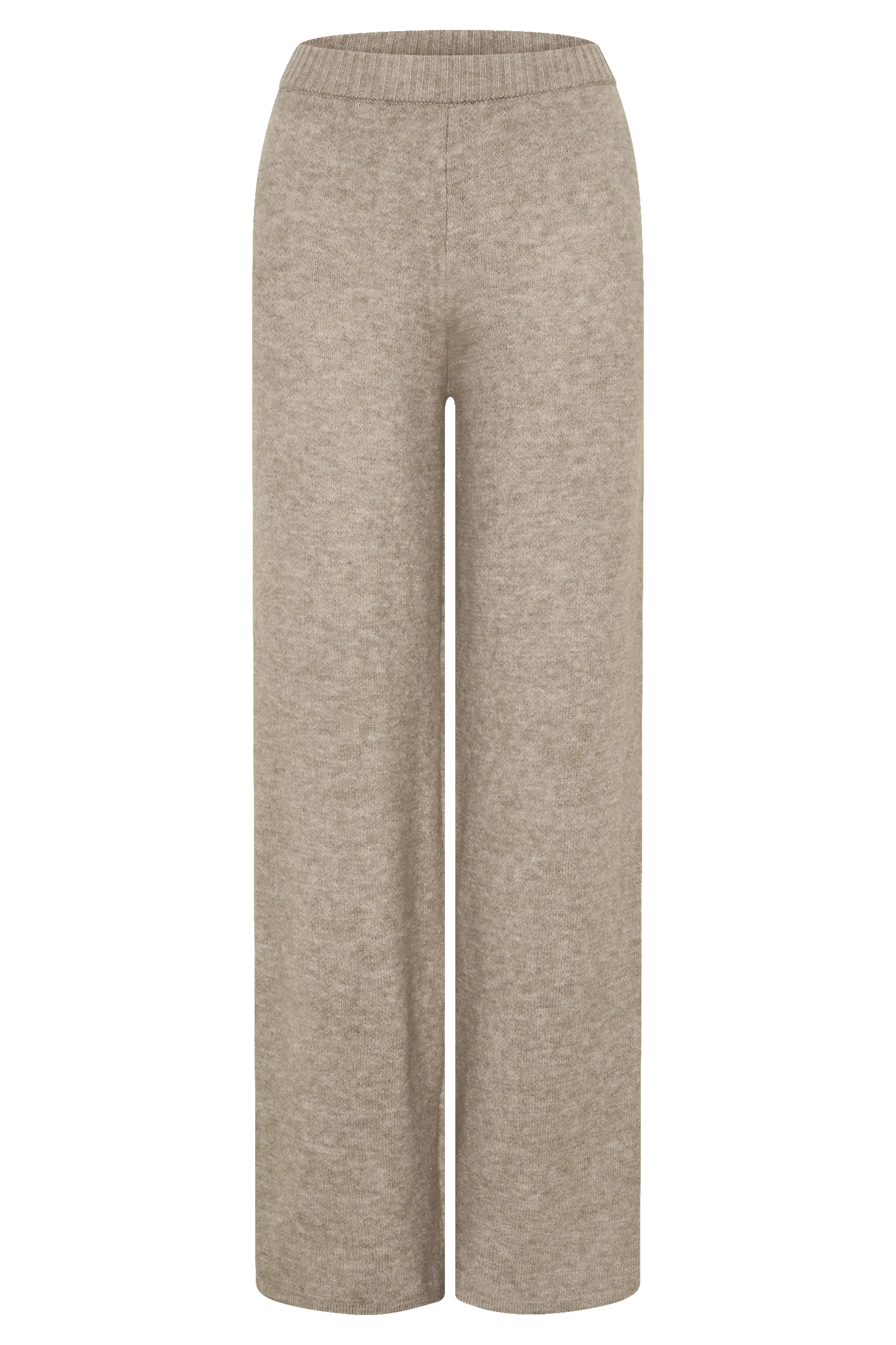 Evan Knit Wide Leg Pants - Beige Marle - Image 9