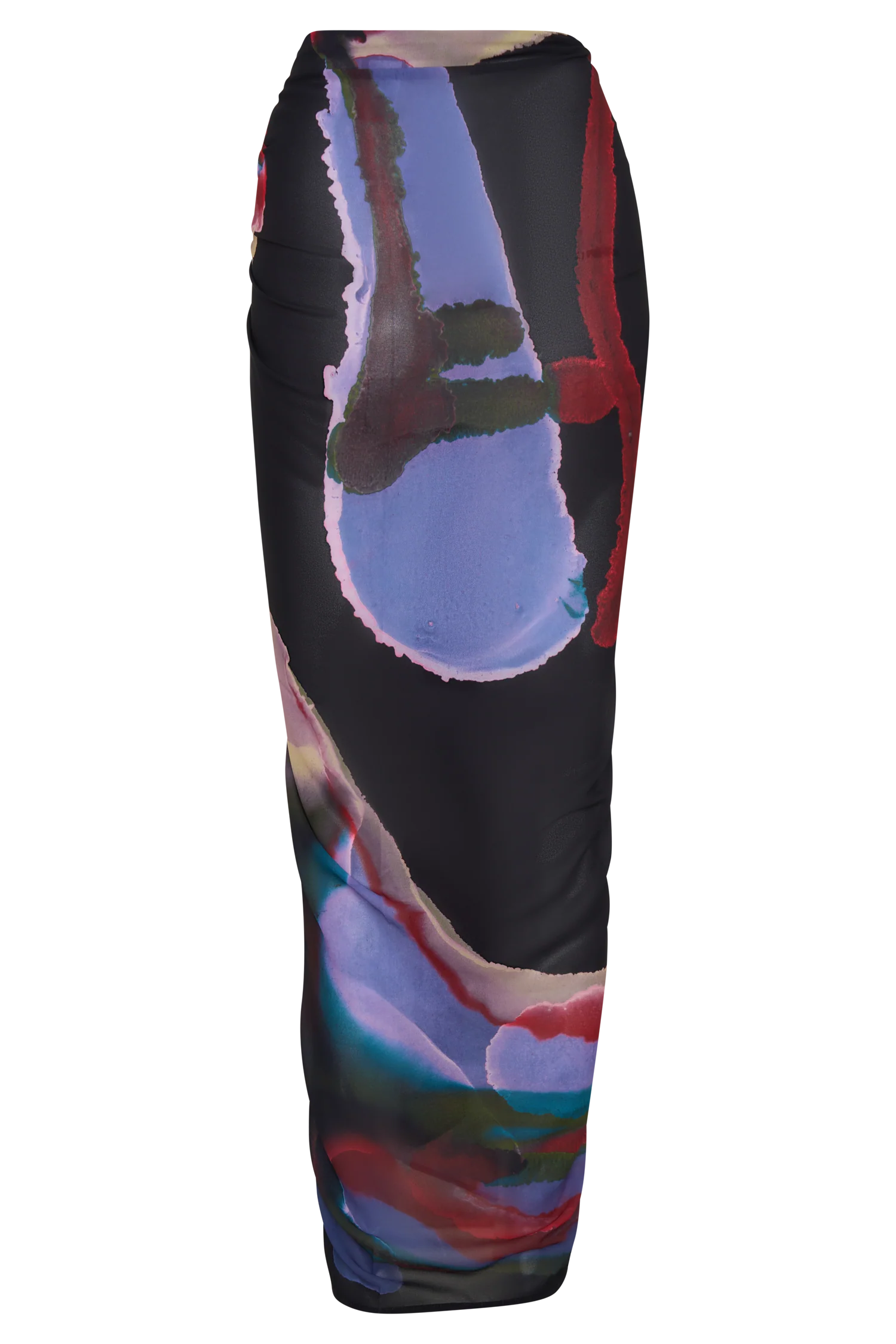 Evie Chiffon Sarong - Multi Fluid Reverie Print - Image 6