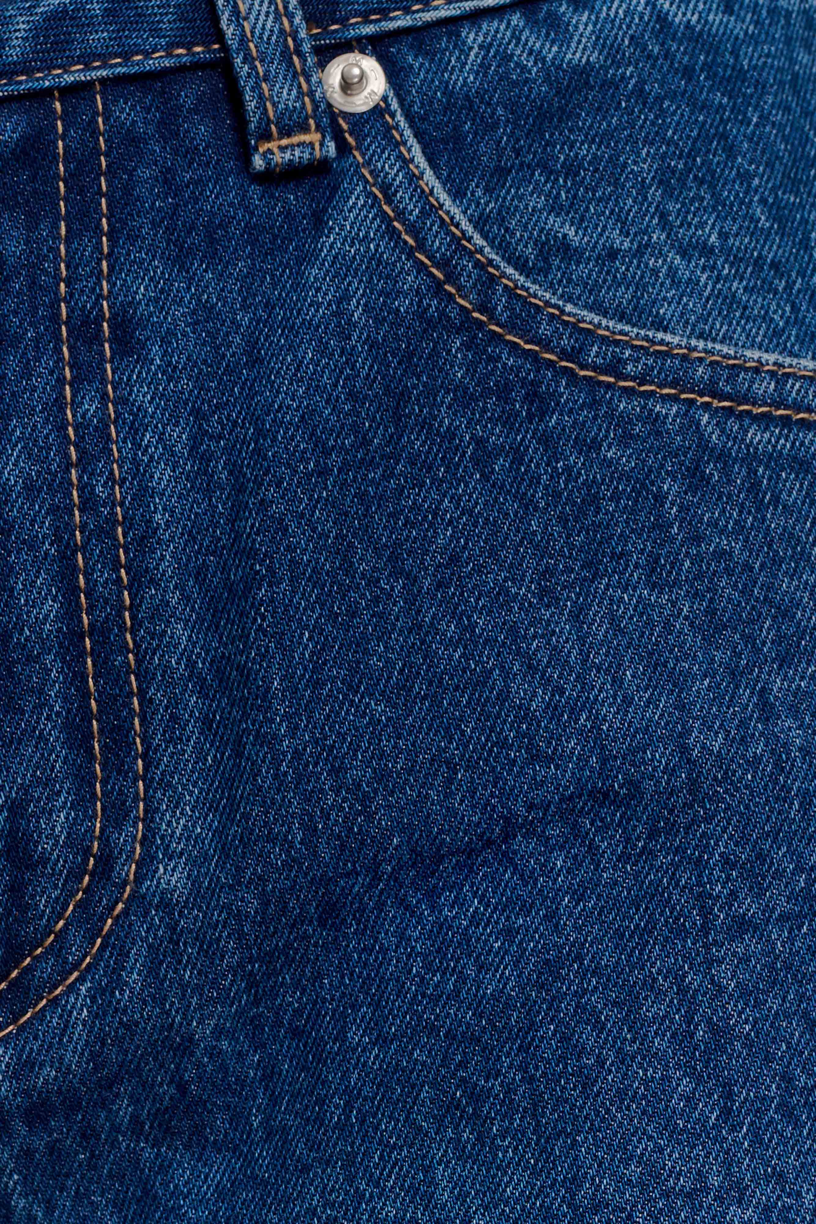 Georgette Mid Rise Paneled Denim Jeans - Dark Blue - Image 8
