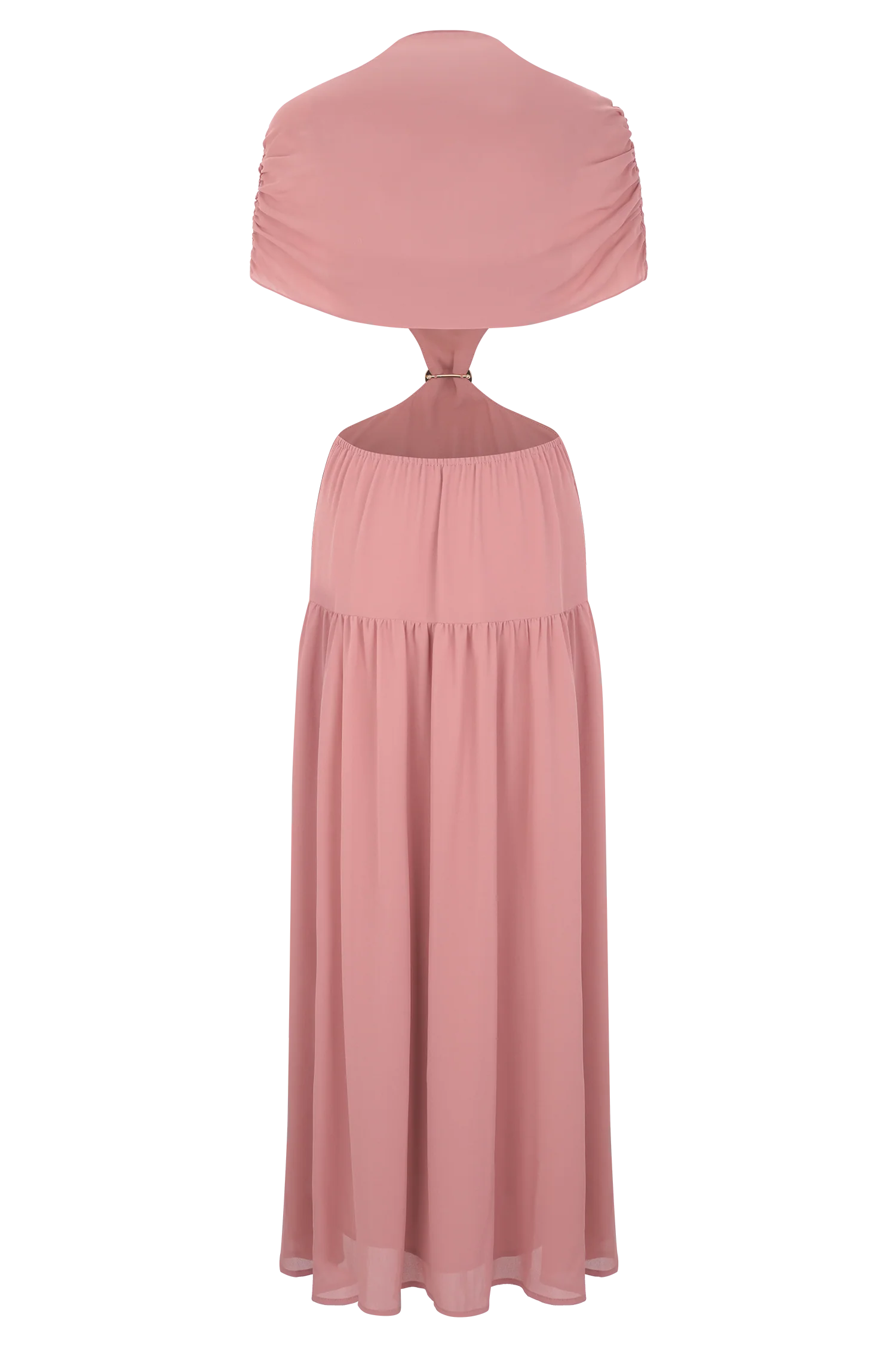Georgina Chiffon Midi Dress - Burnt Rose - Image 15