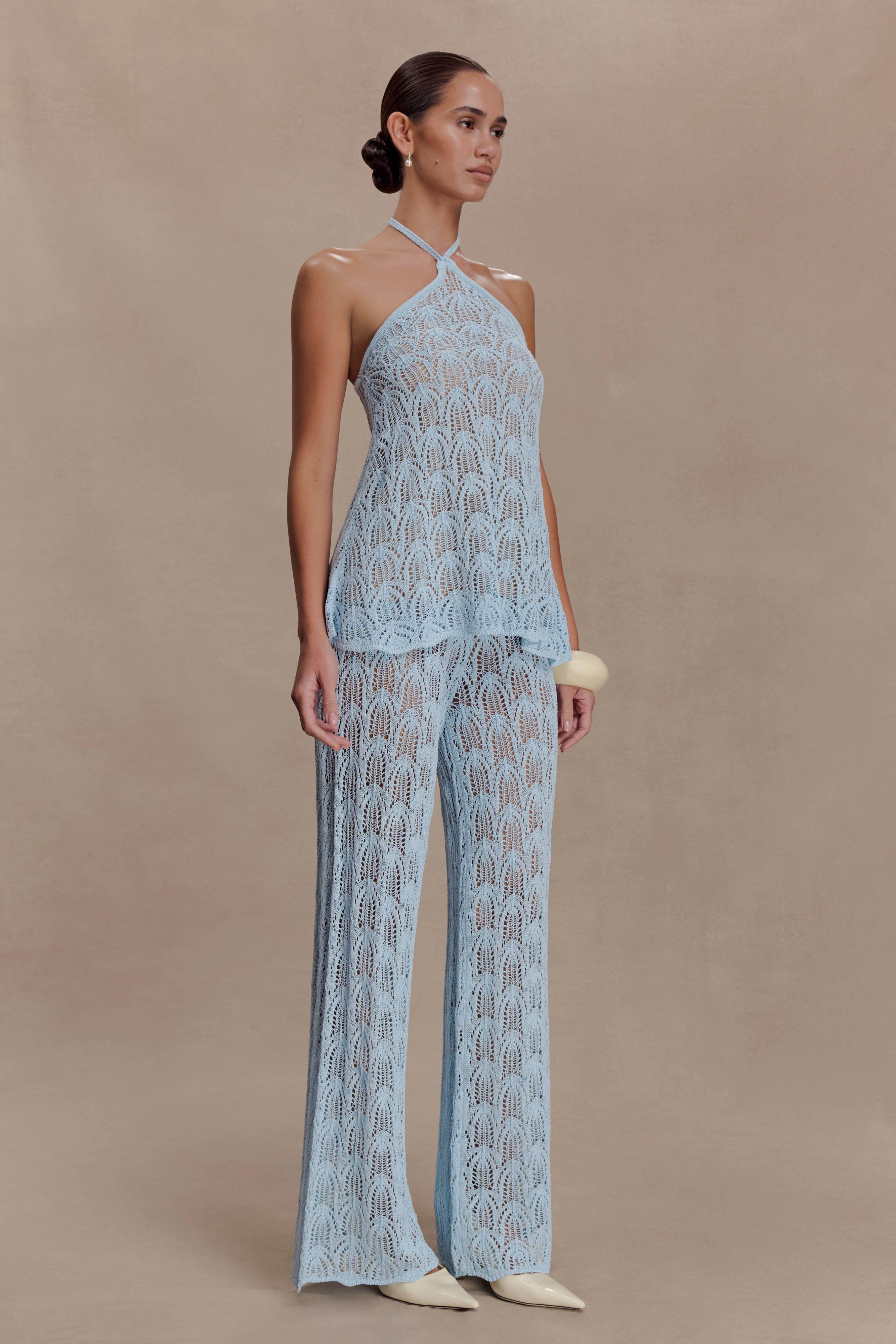 Glinda Crochet Pants - Light Blue - Image 3
