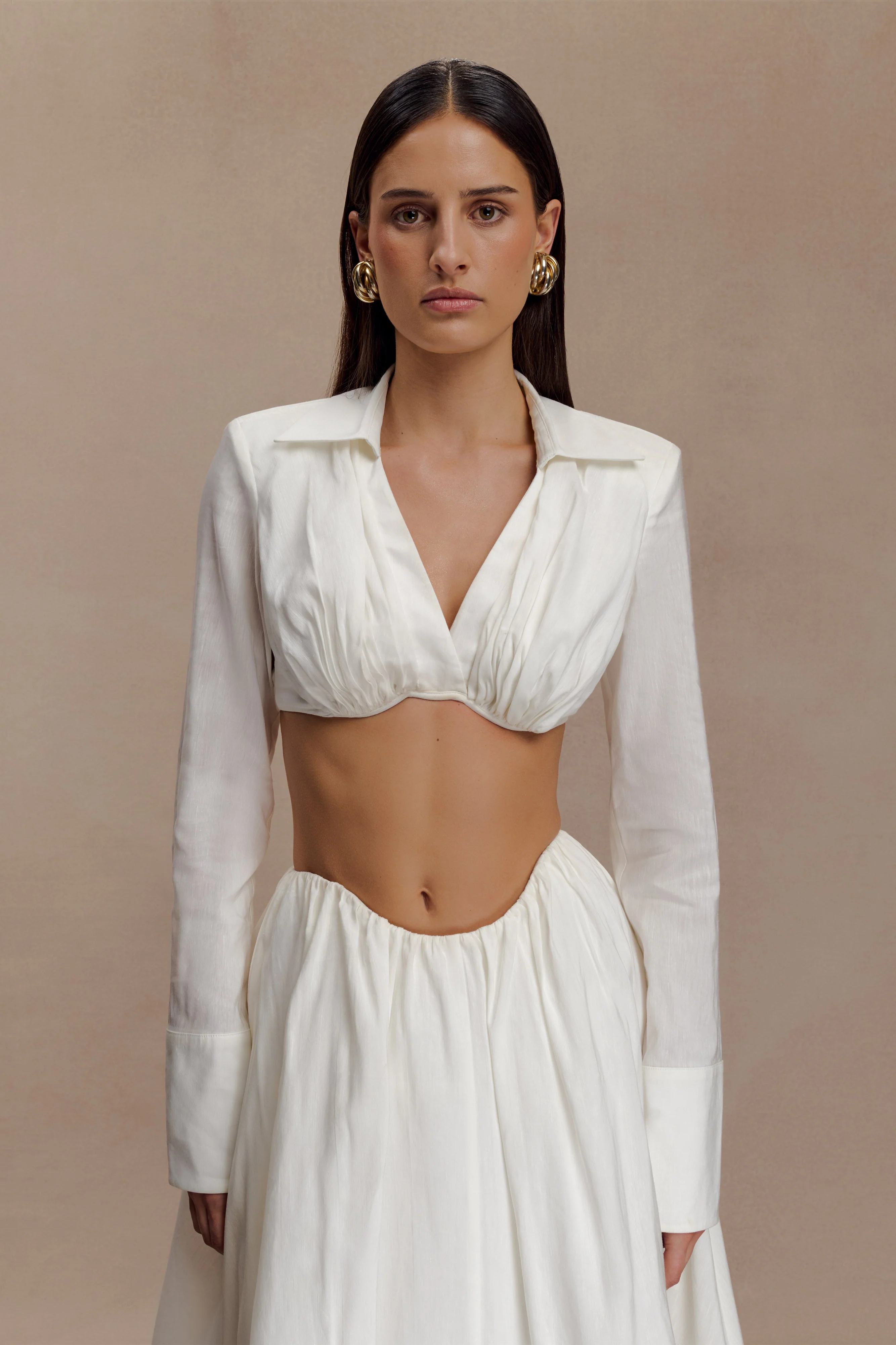Greta Shirt Bra - White - Image 2