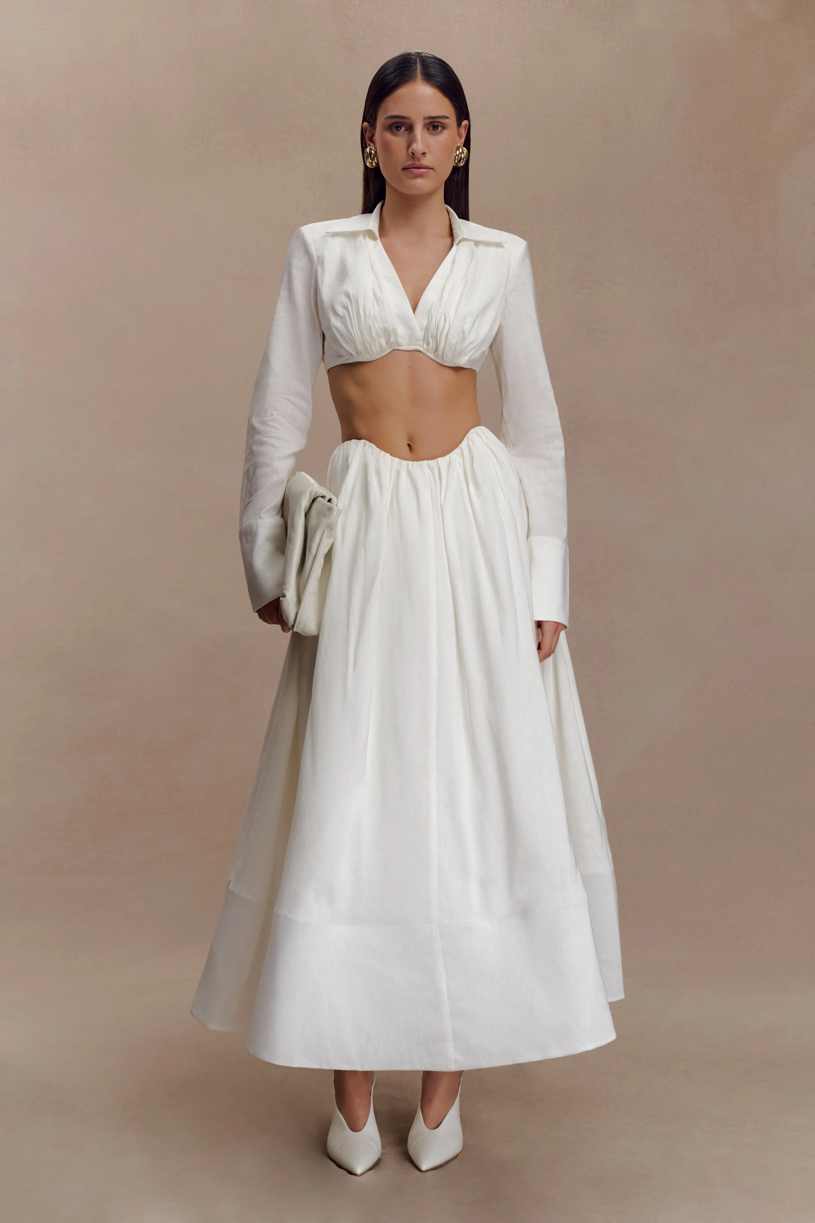 Greta Shirt Bra - White - Image 9