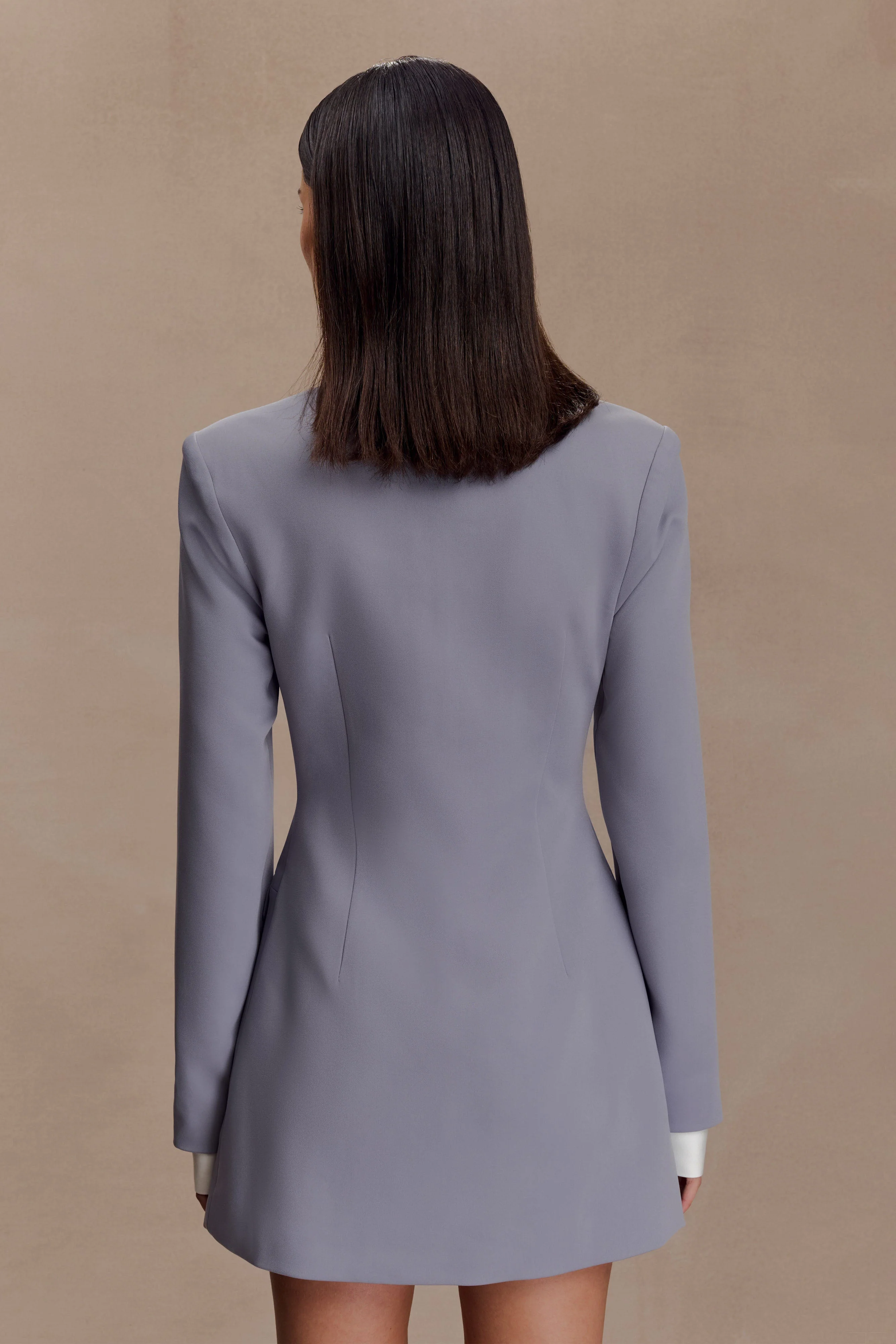 Gretchen Suiting Mini Dress - Grey - Image 3