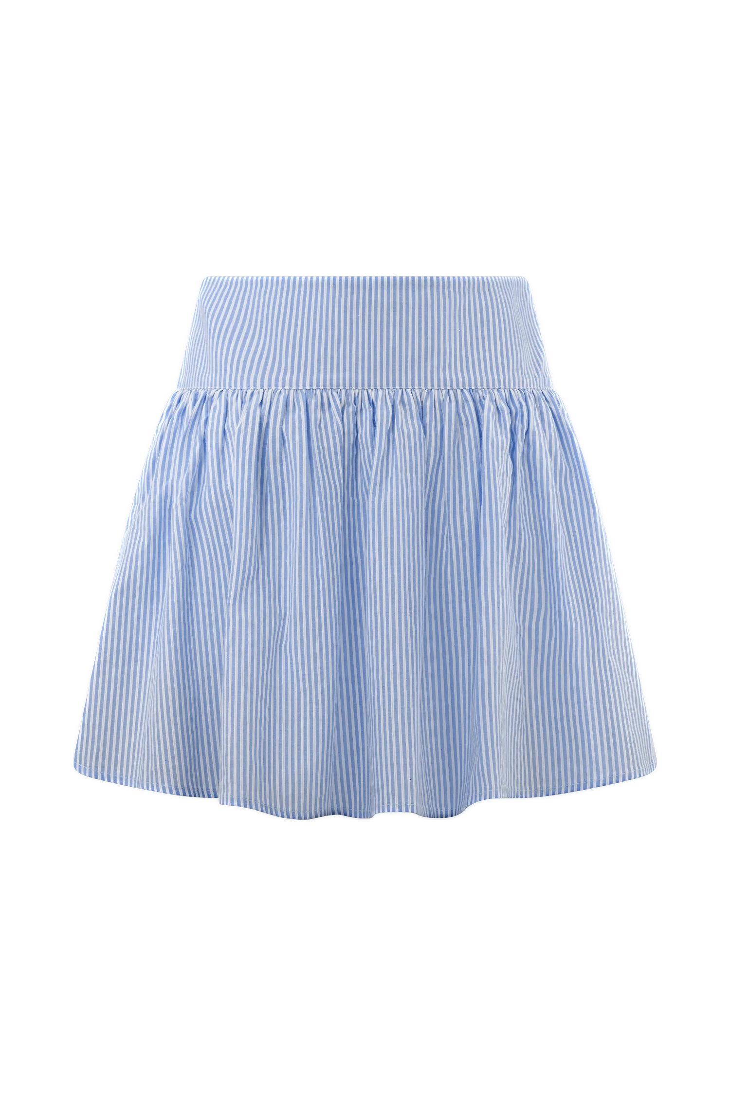 Gretel Hem Mini Skirt - Blue Pinstripe - Image 8