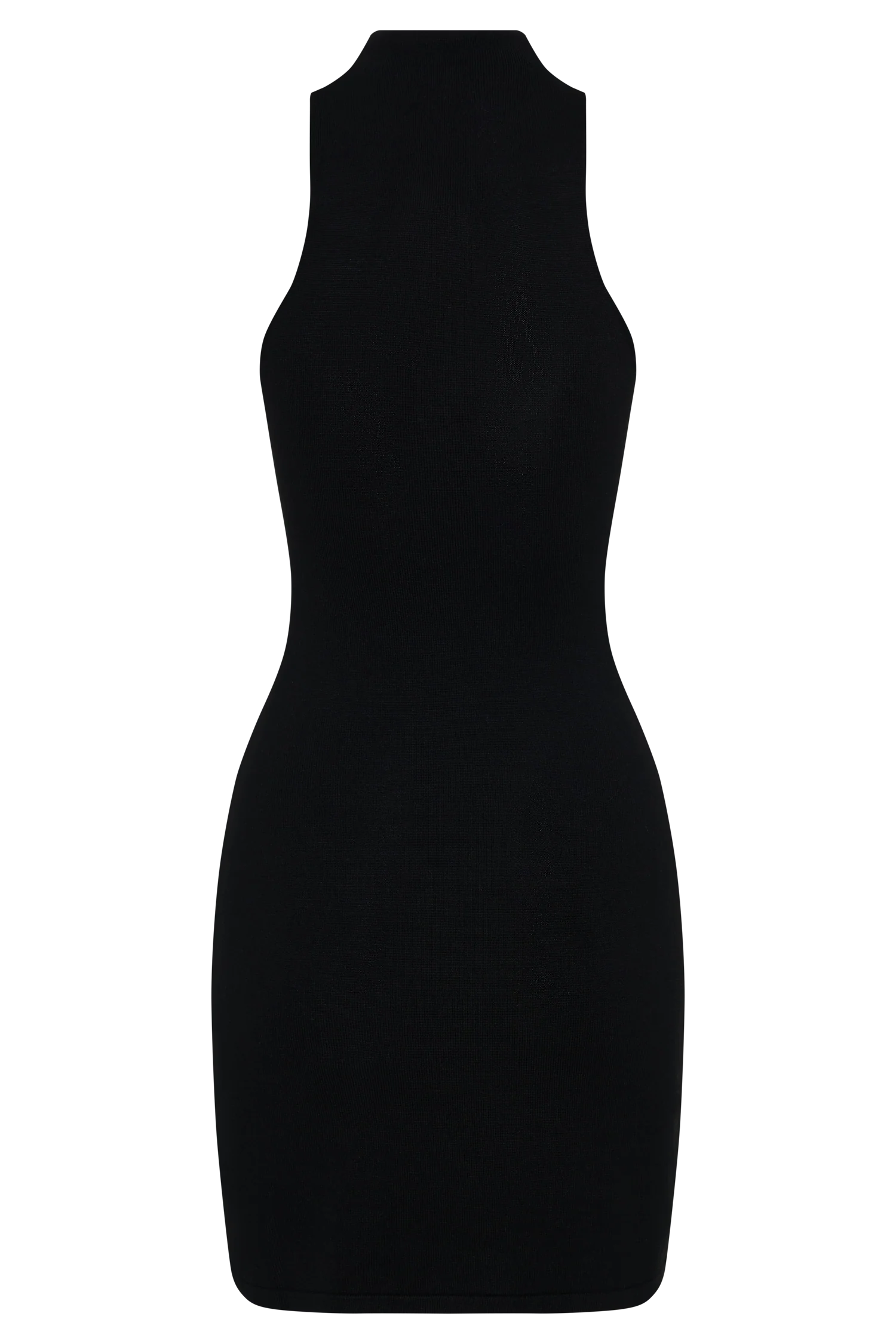 Hector Halter Neck Knit Mini Dress - Black - Image 7