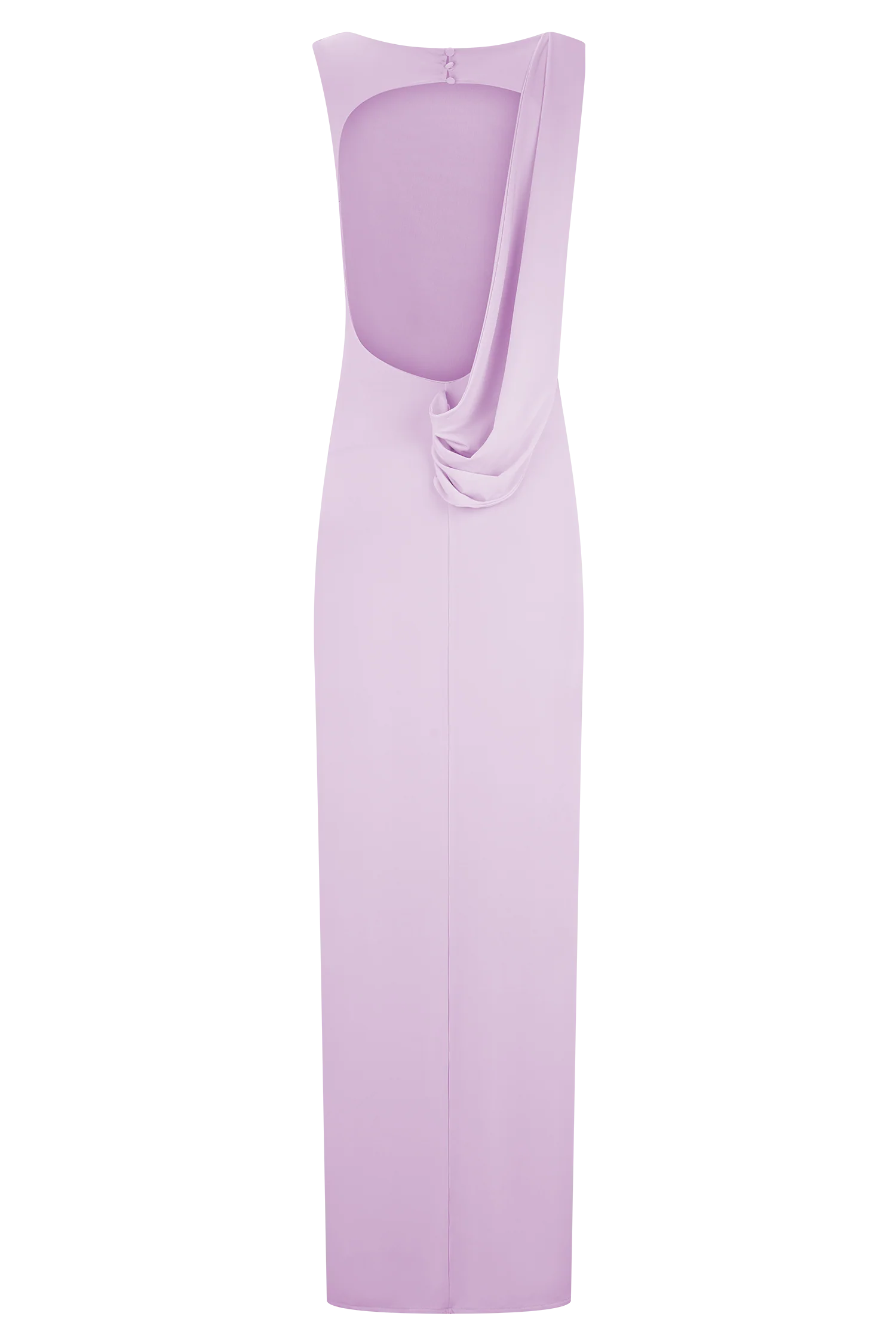 Henley Slinky Drape Maxi Dress - Baby Pink - Image 10