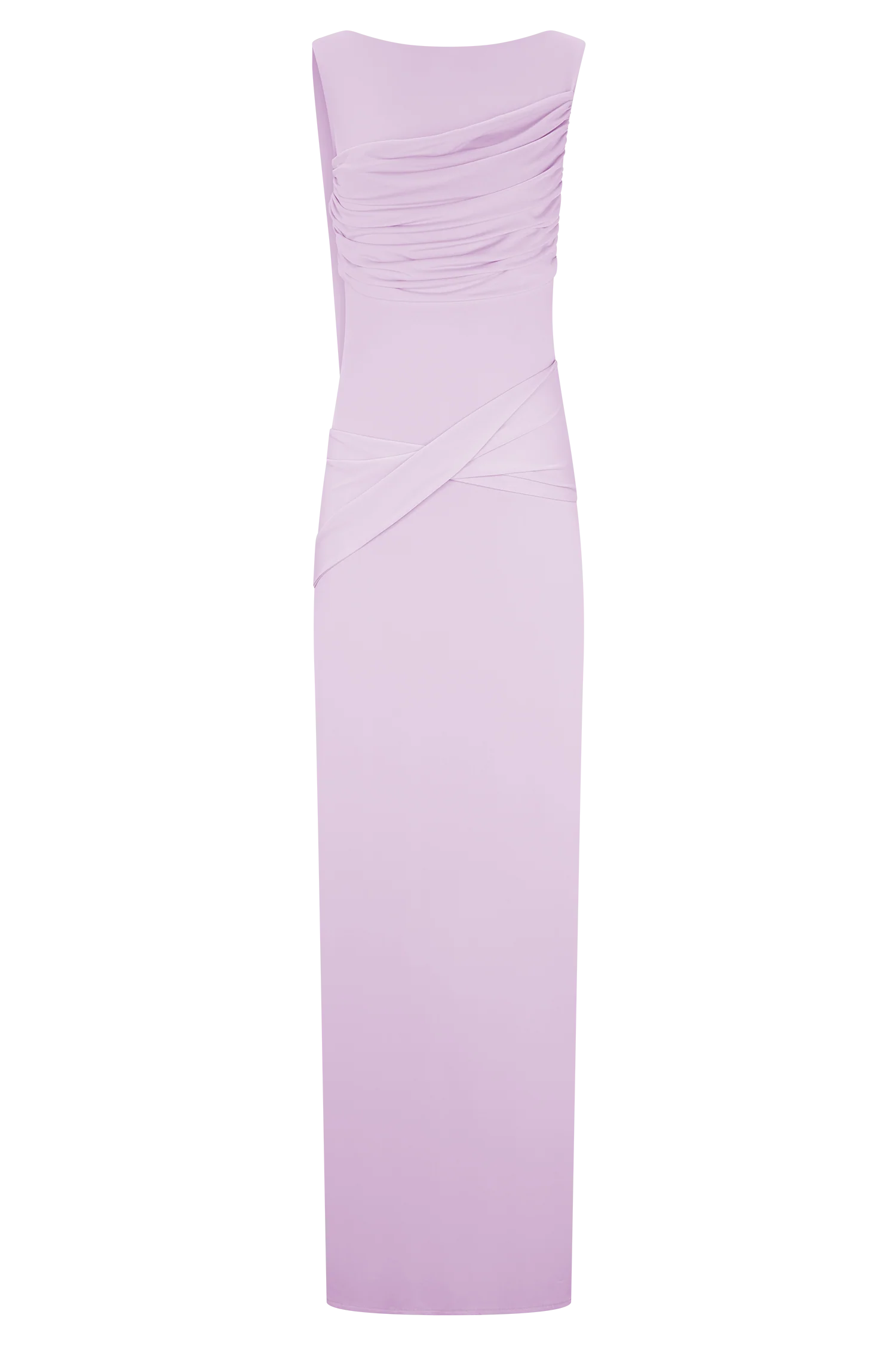 Henley Slinky Drape Maxi Dress - Baby Pink - Image 11