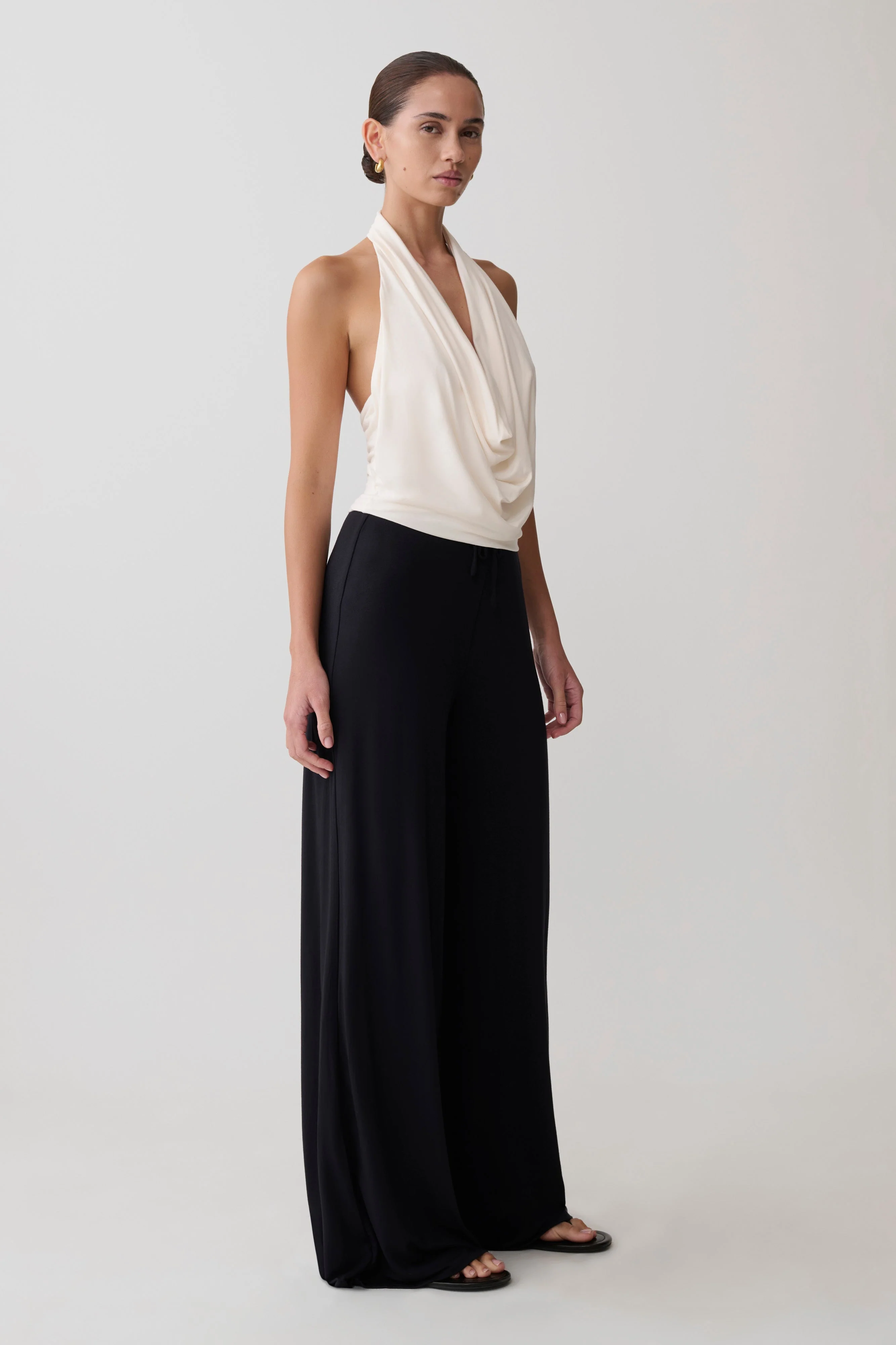 Huyen Cowl Front Modal Top - Ivory - Image 5