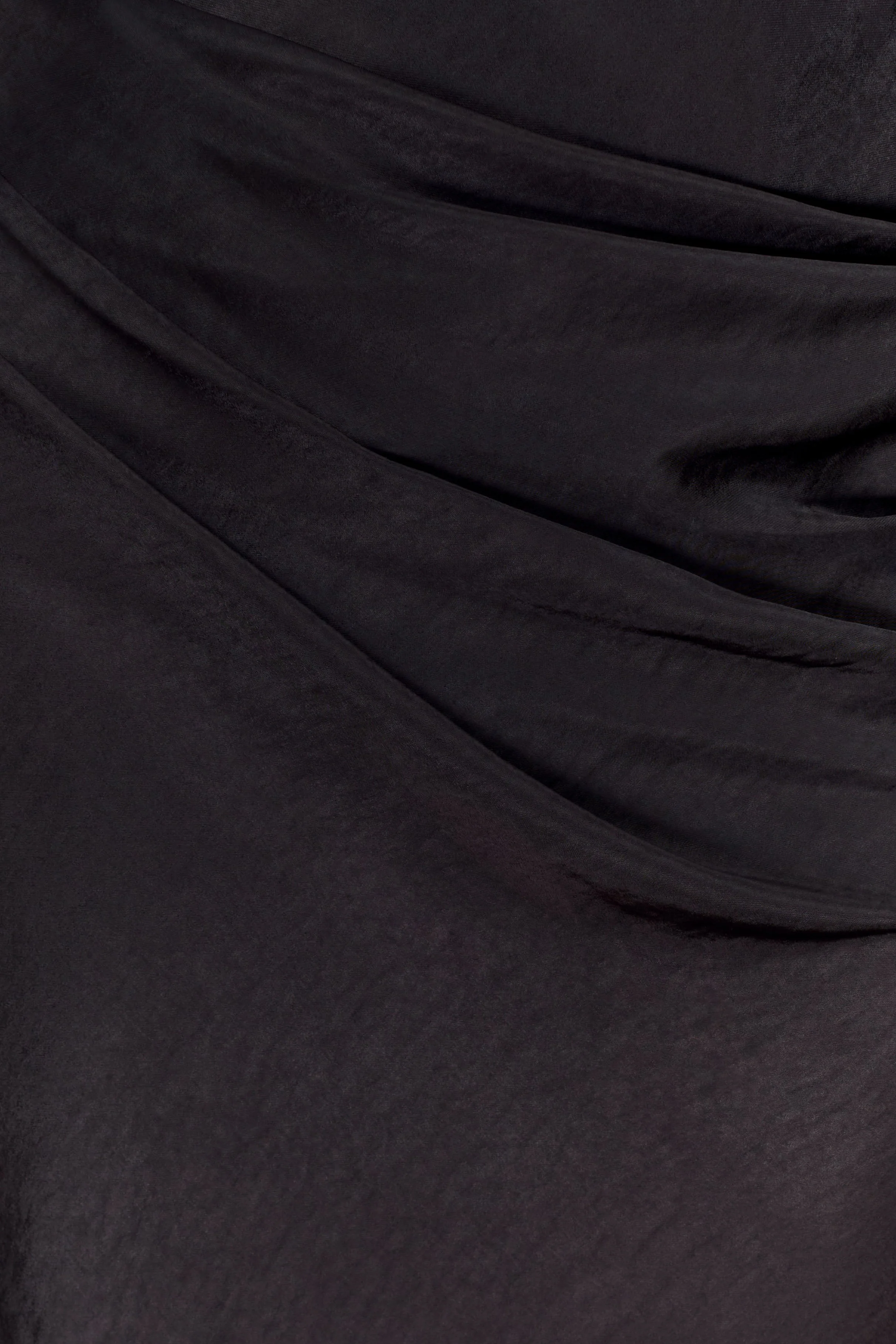 Iris Long Sleeve Satin Maxi Dress - Black - Image 4