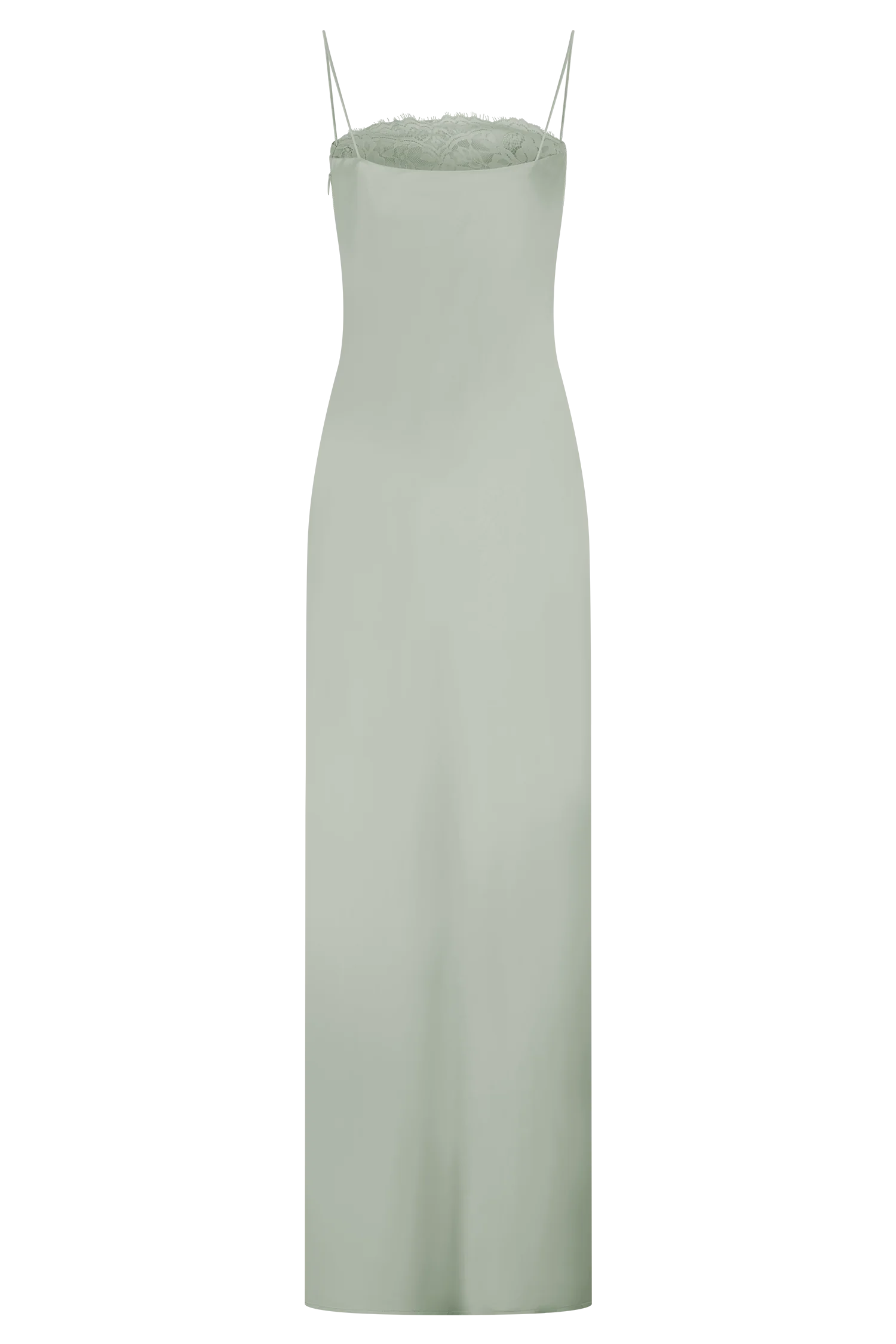 Isadora Lace & Satin Maxi Dress - Sage - Image 8