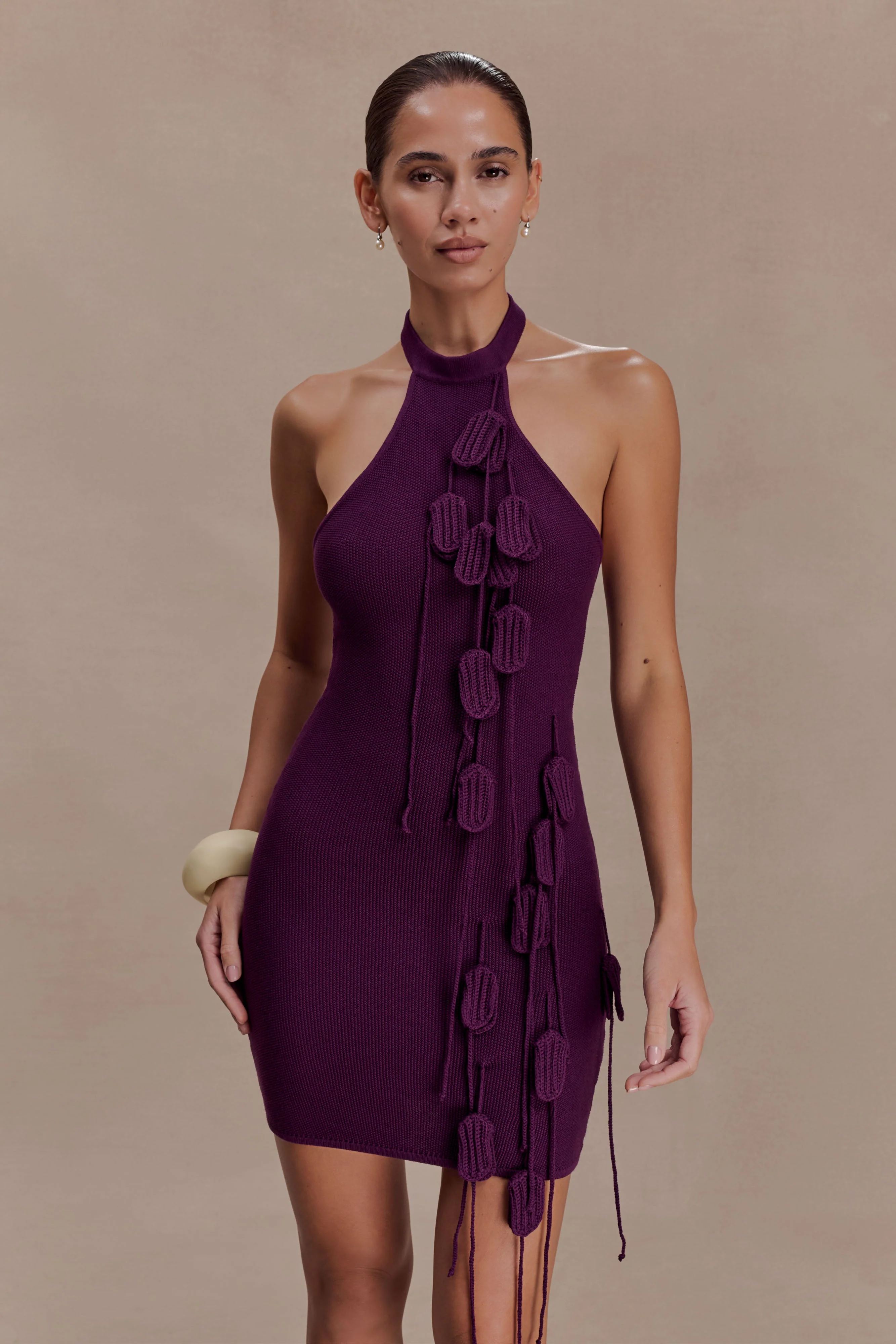 Jacky Tulip Mini Dress - Plum - Image 6