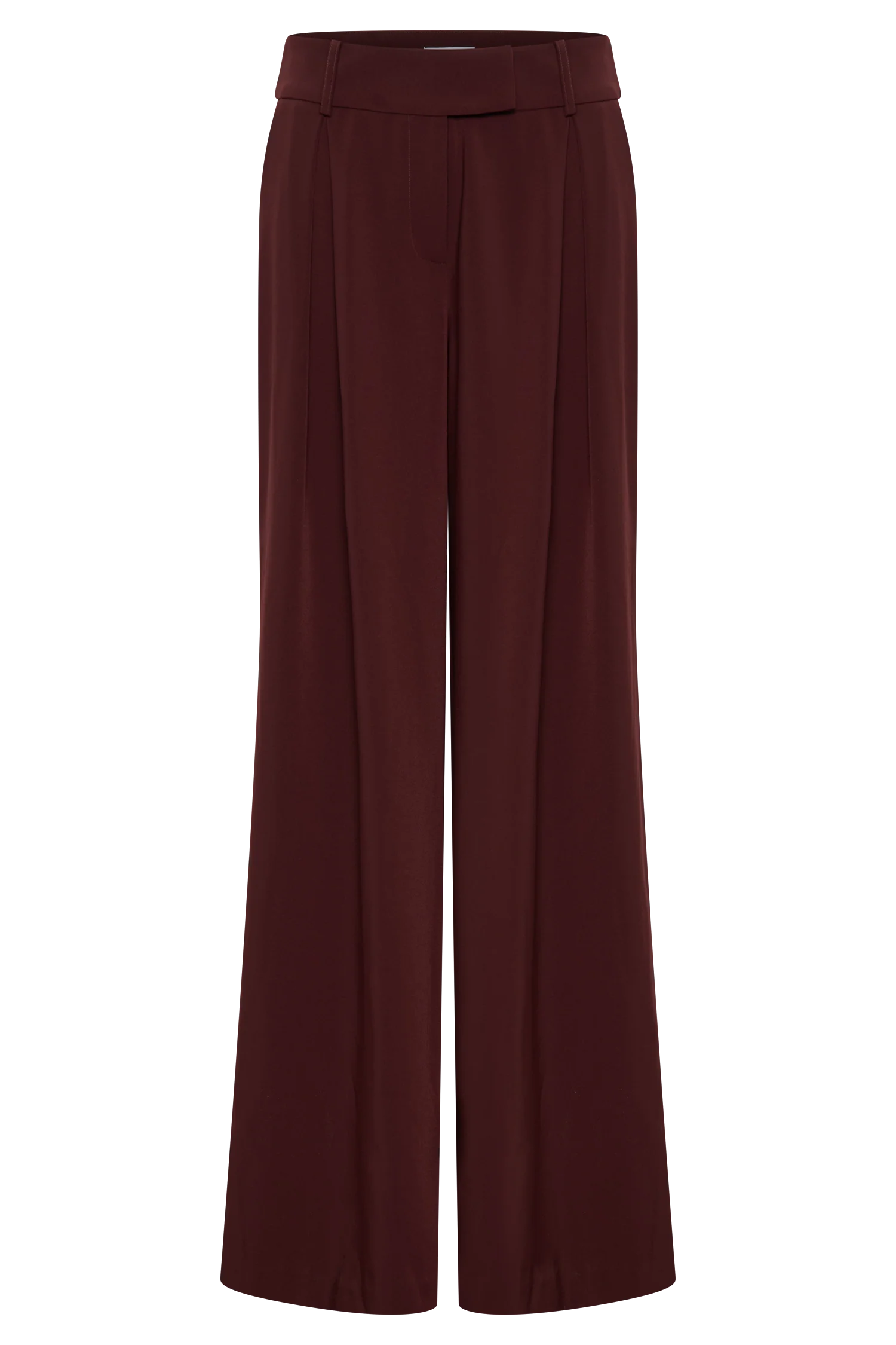 Jacqueline Pleated Wide Leg Pants - Mahogany - Image 11