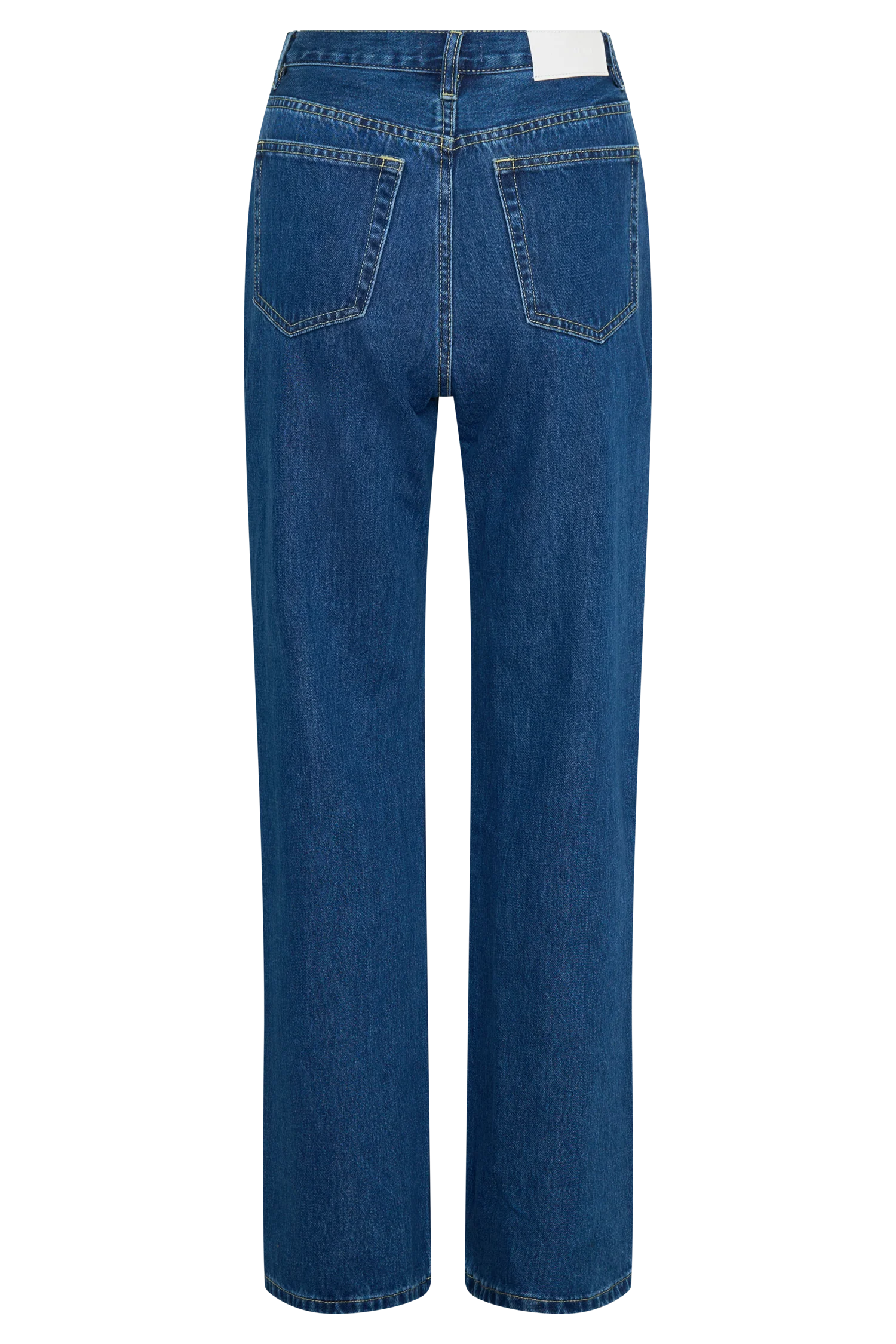 Janine High Waisted Straight Leg Jeans - Dark Blue - Image 10
