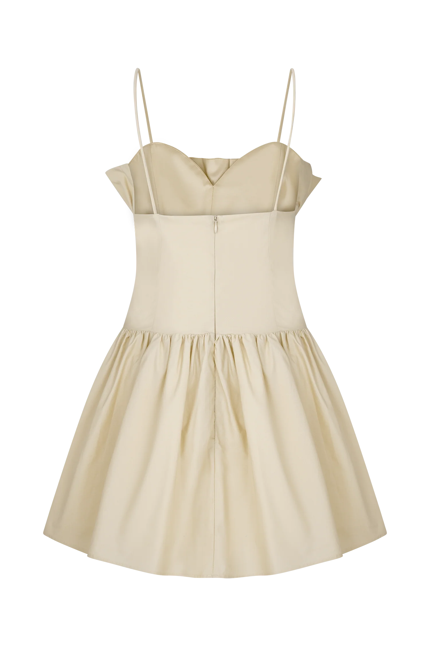Janis Cotton Frill Mini Dress - Nude - Image 8