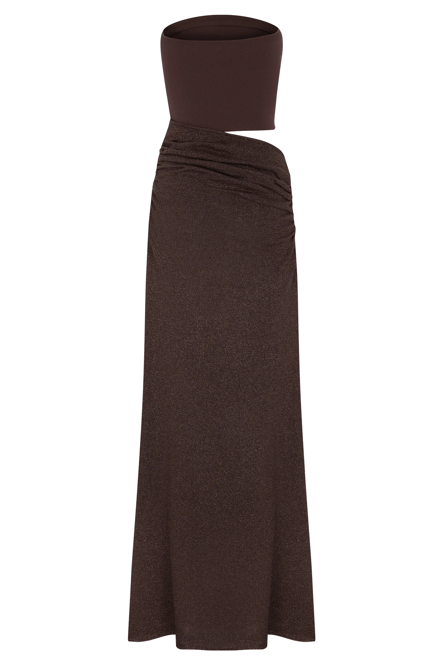 Jasiel Strapless Knit Maxi Dress - Chocolate - Image 10