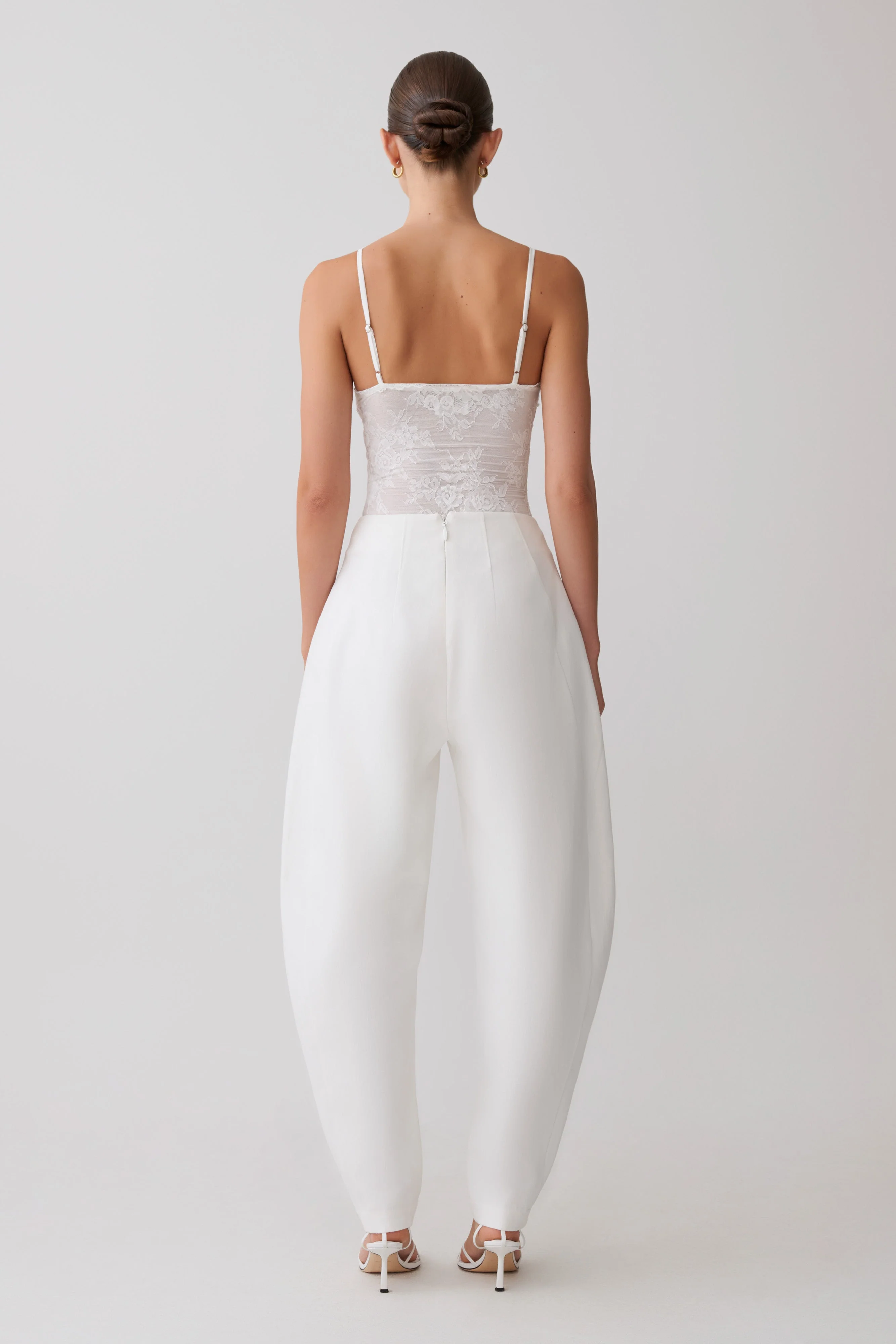 Jasper Sheer Plunge Lace Bodysuit - Ivory - Image 4