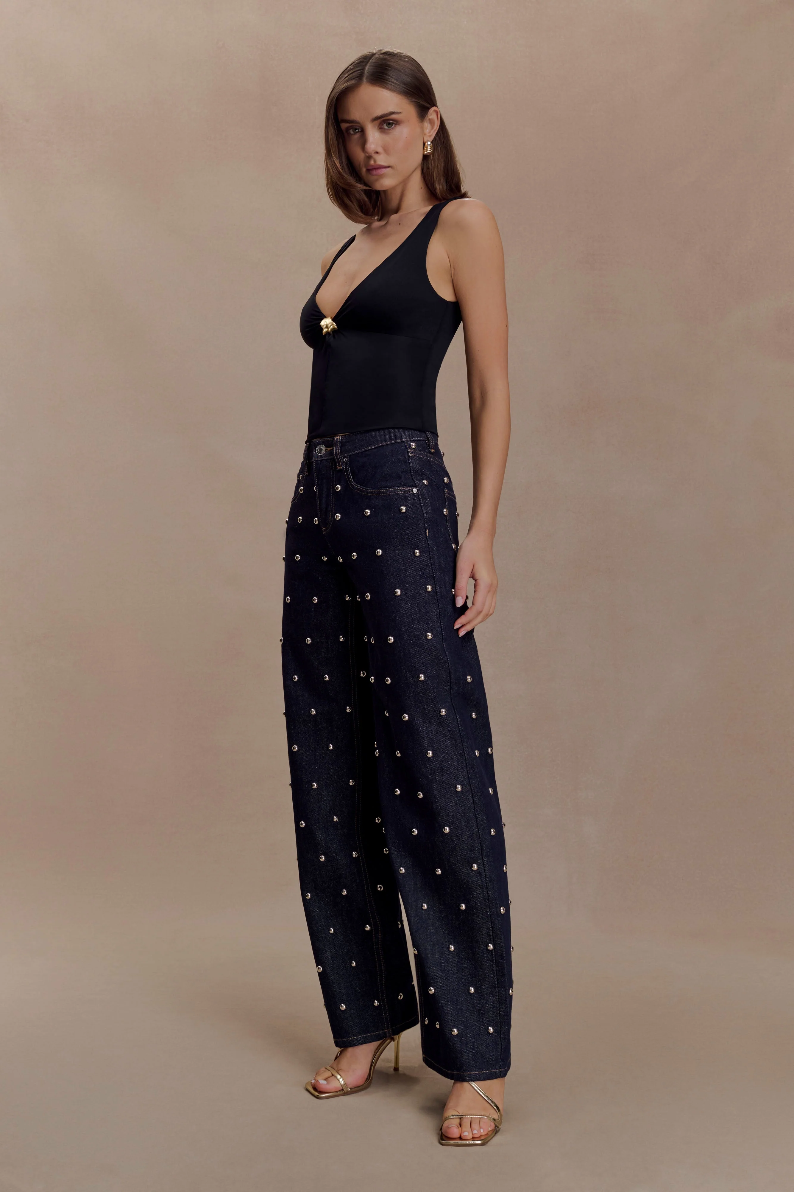 Spencer Slinky Top with Hardware - Black - Image 4