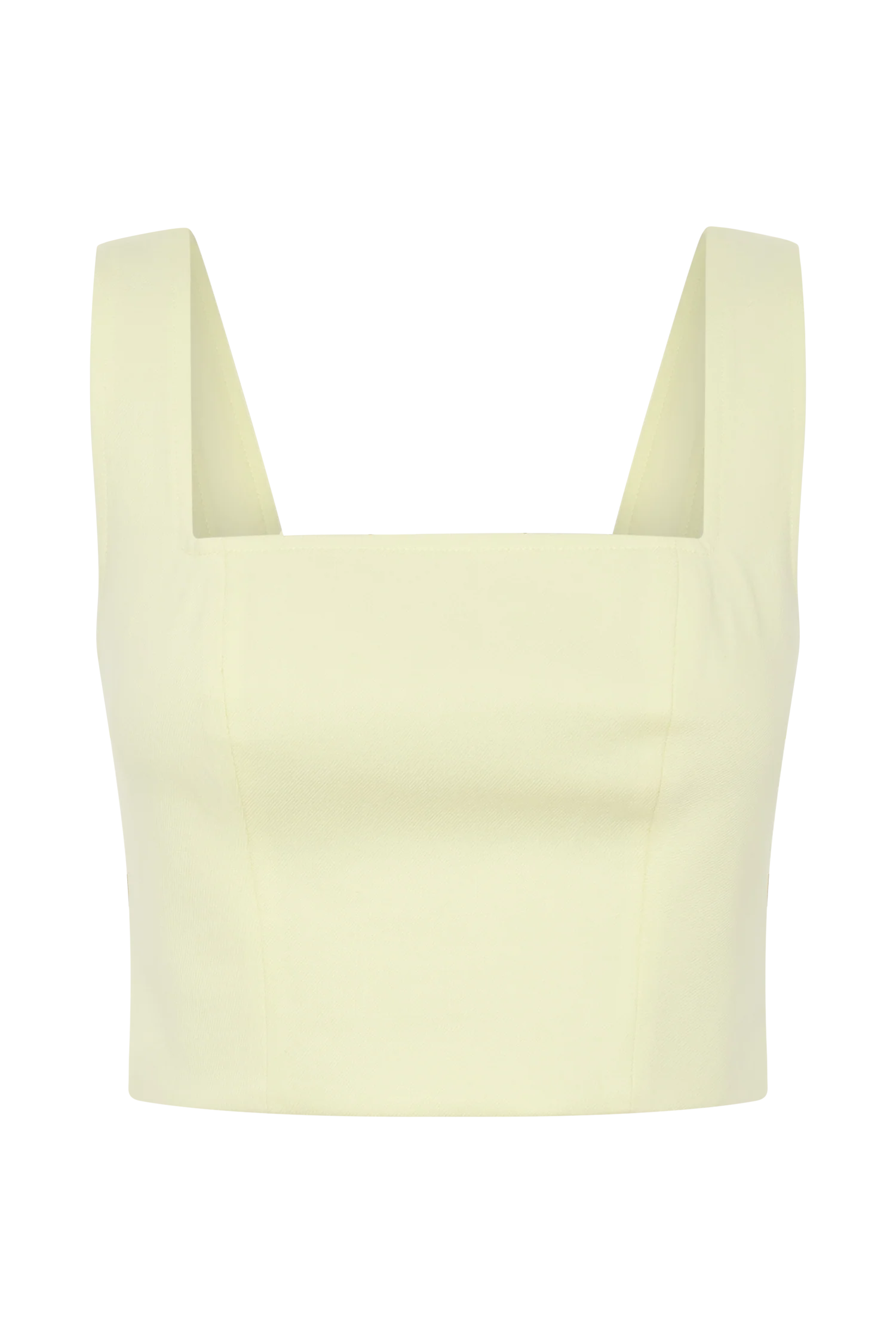 Josephine Crop Top With Open Back - Lemon - Image 11
