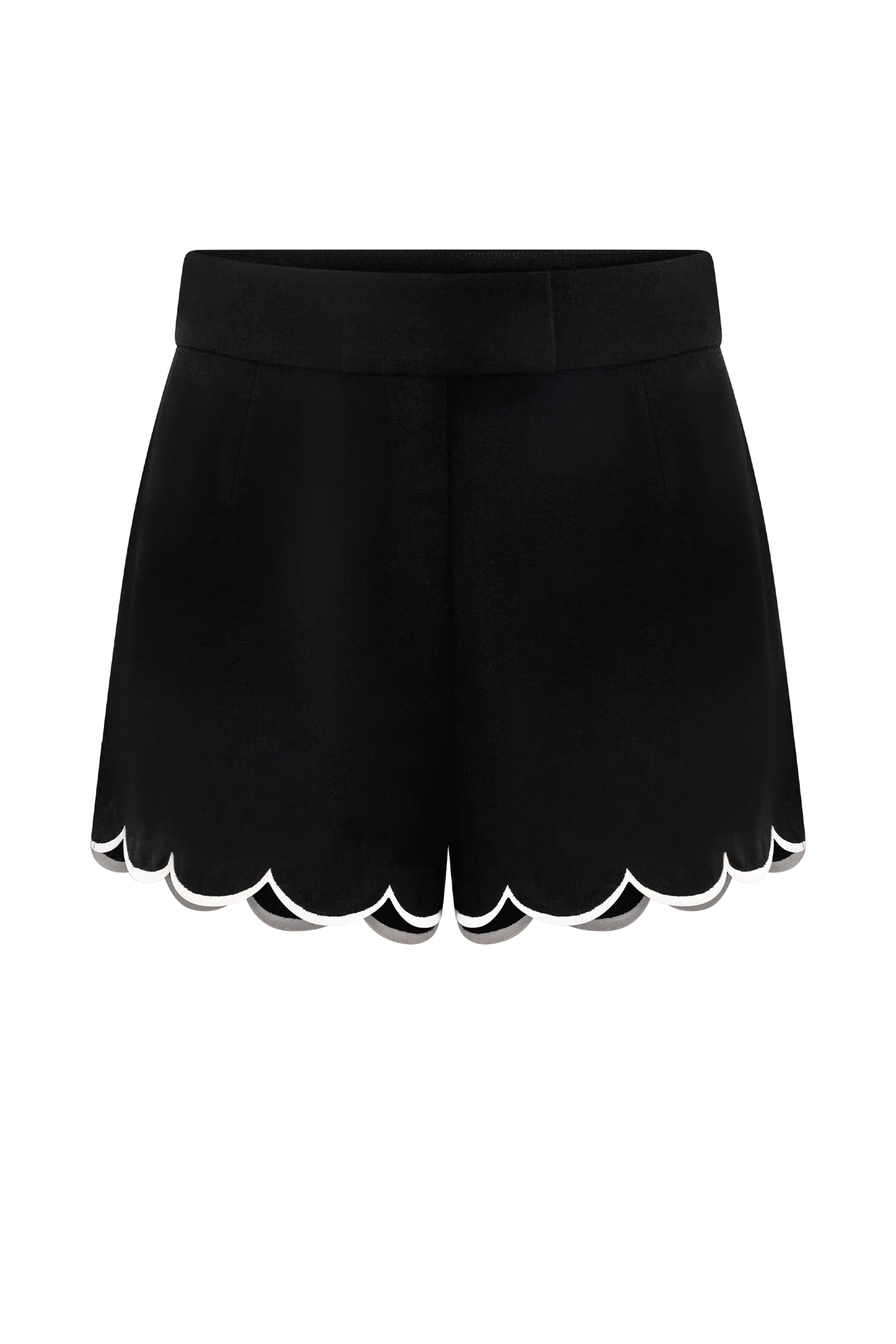 Judith Scallop Shorts - Black - Image 7