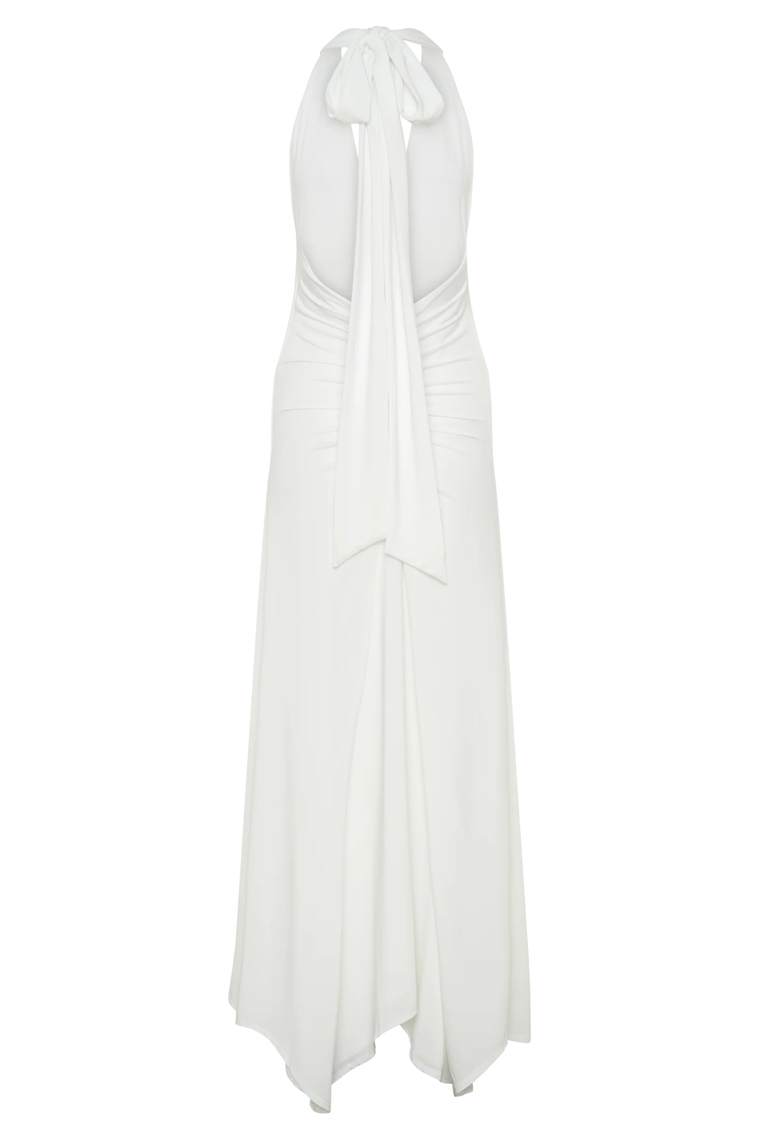 Juliet Slinky Maxi Dress With Scarf - White - Image 10