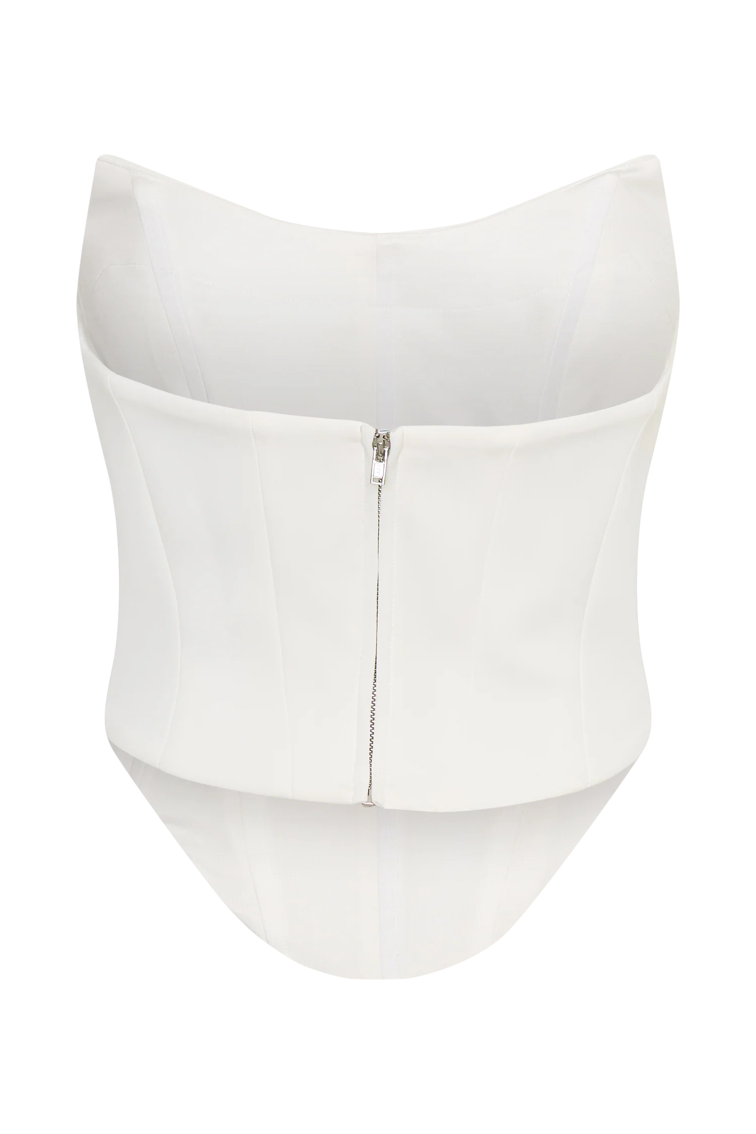 Karina Strapless Scuba Corset  - White - Image 8