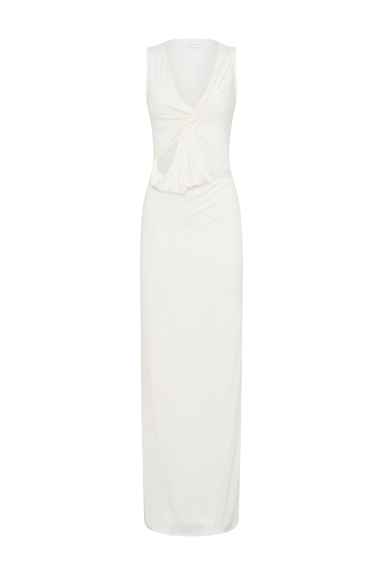 Kassidy Peached Jersey Maxi Dress - Ivory - Image 7