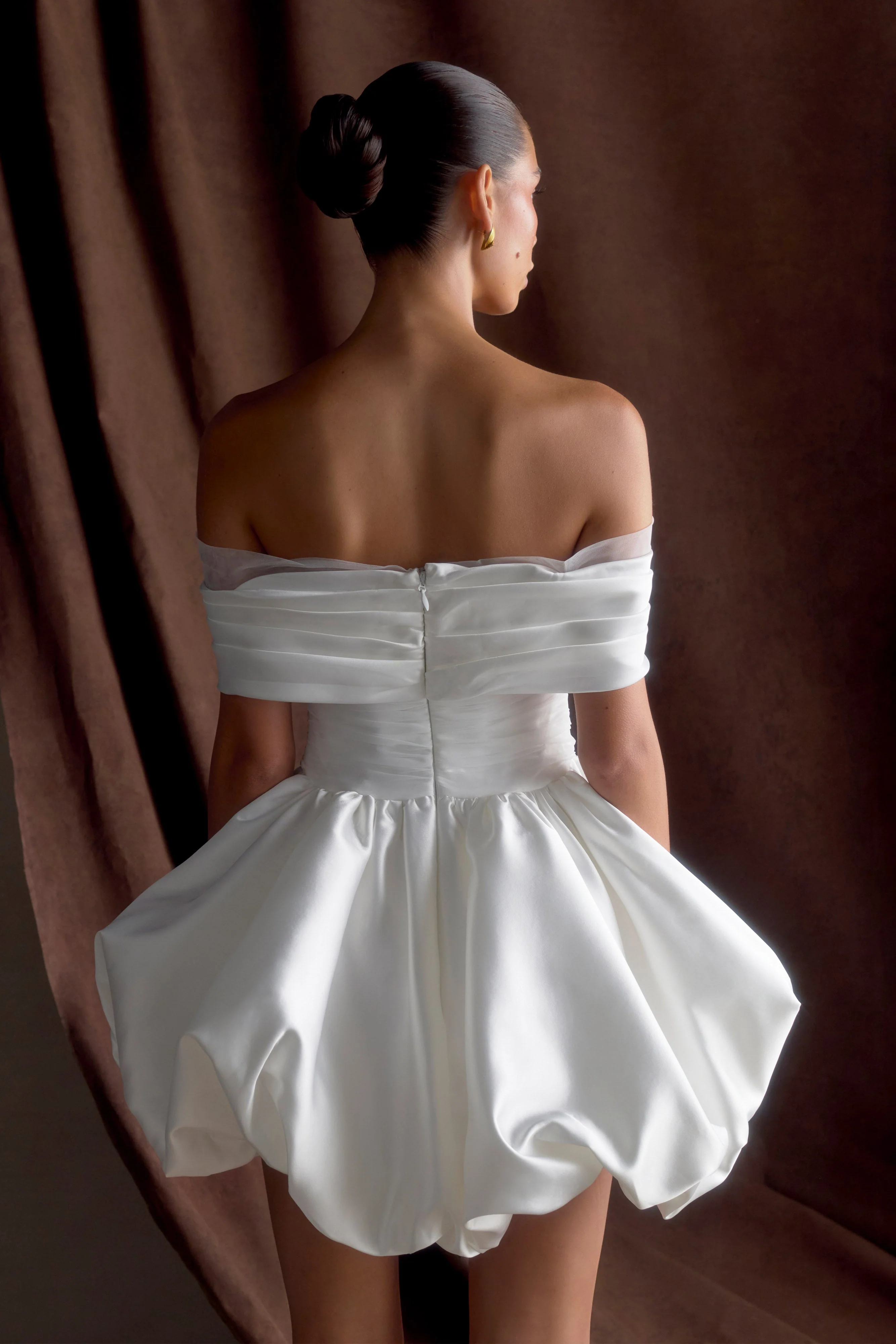 Lauretta Off Shoulder Mini Dress - White - Image 2