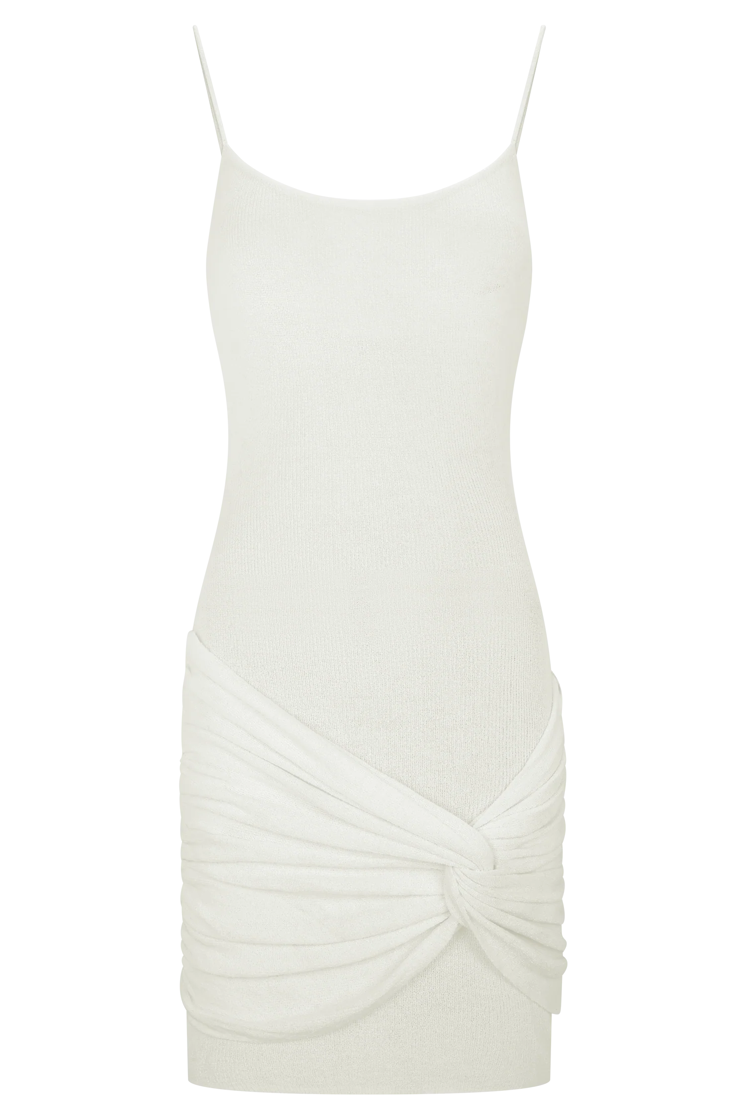 Laurie Twist Knit Mini Dress - Ivory - Image 7