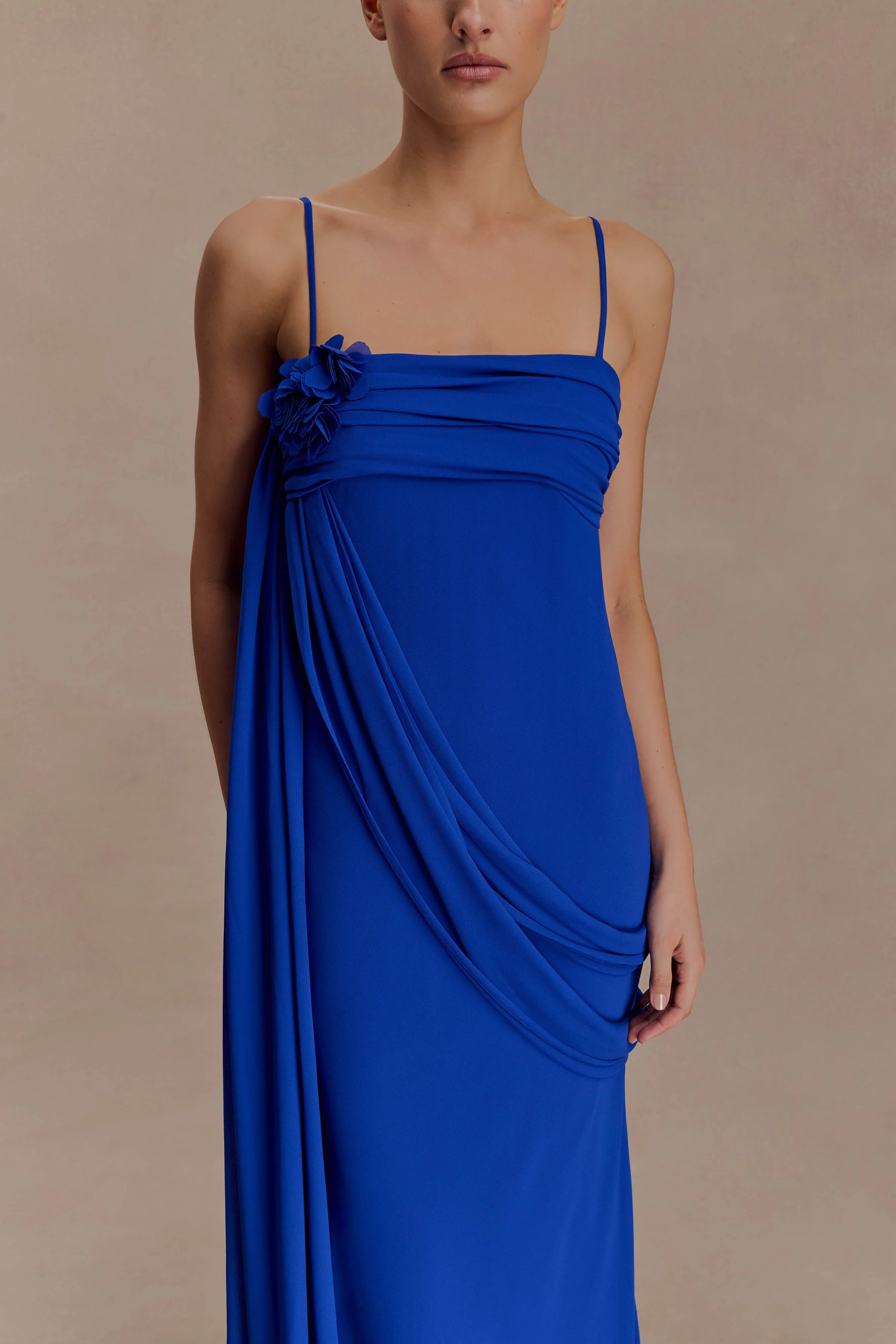 Leena Chiffon Maxi Dress - Cobalt - Image 6