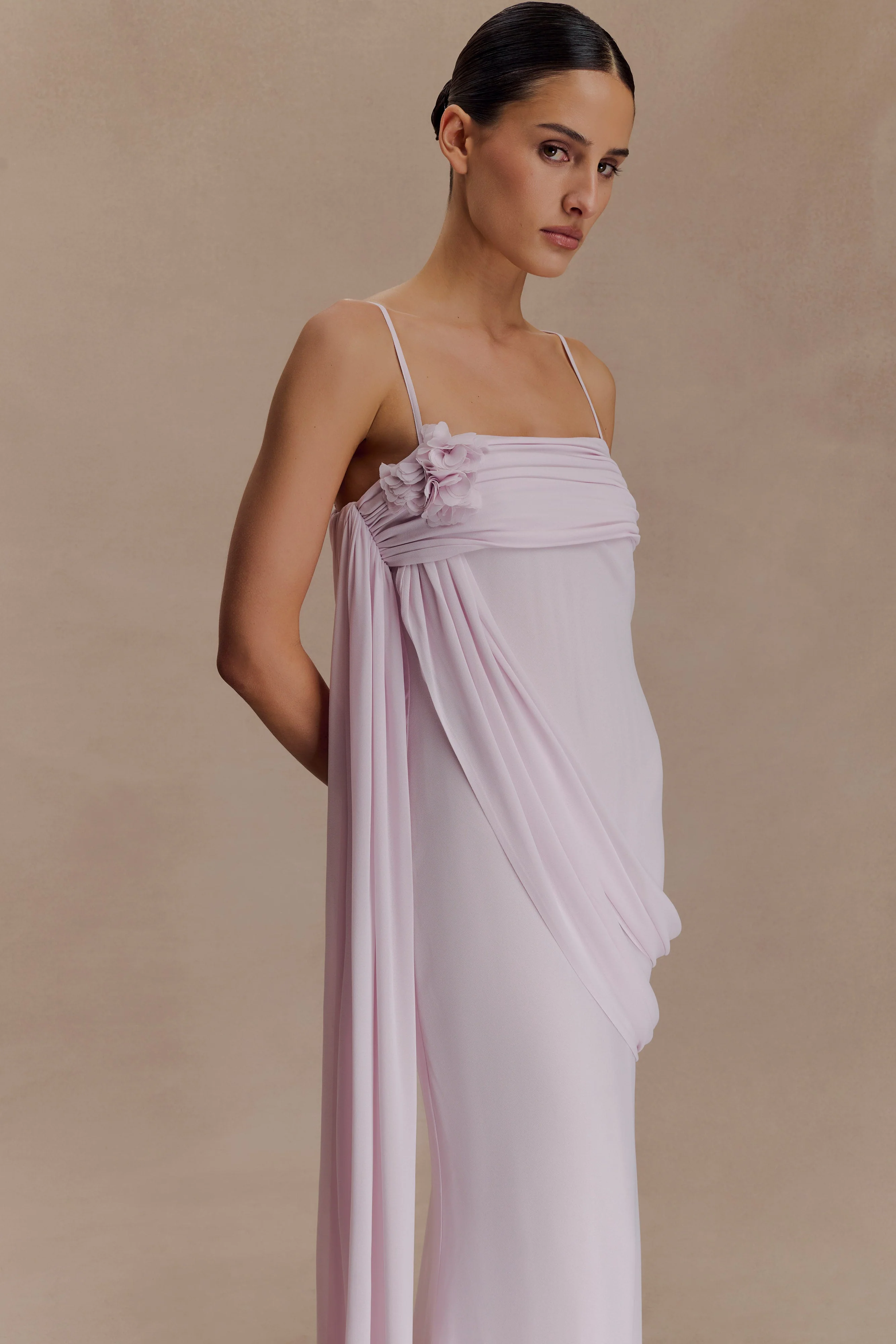 Leena Chiffon Maxi Dress - Light Lilac - Image 7