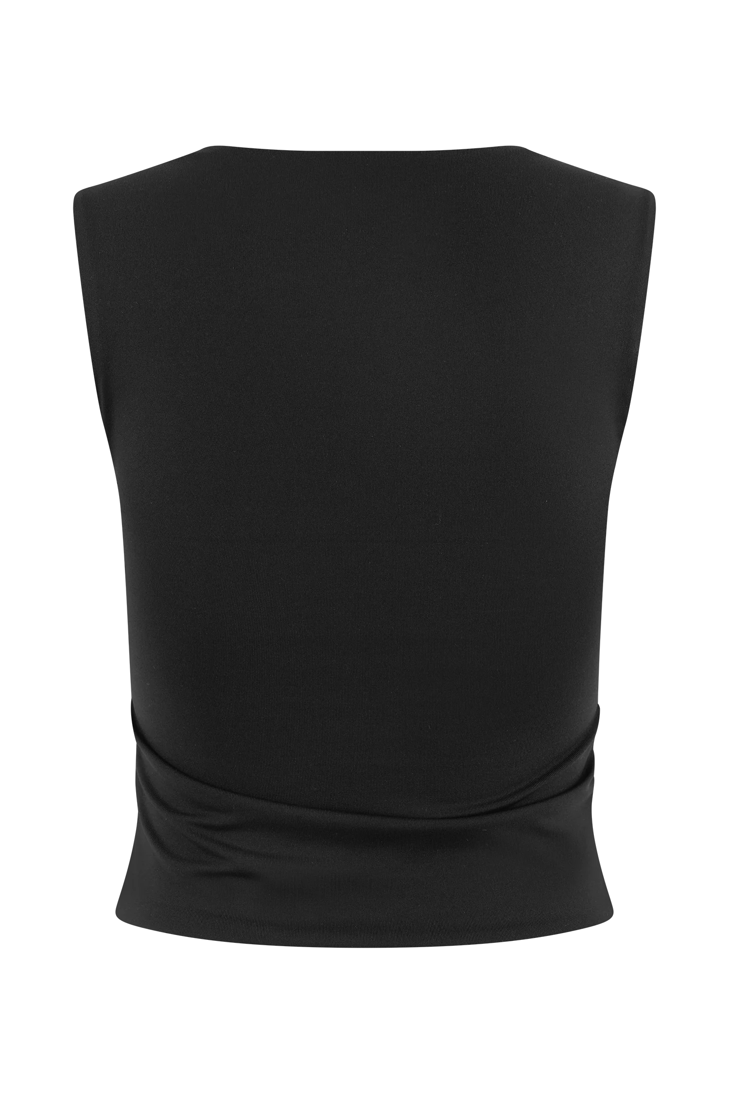Linley Recycled Nylon Long Line Top - Black - Image 7
