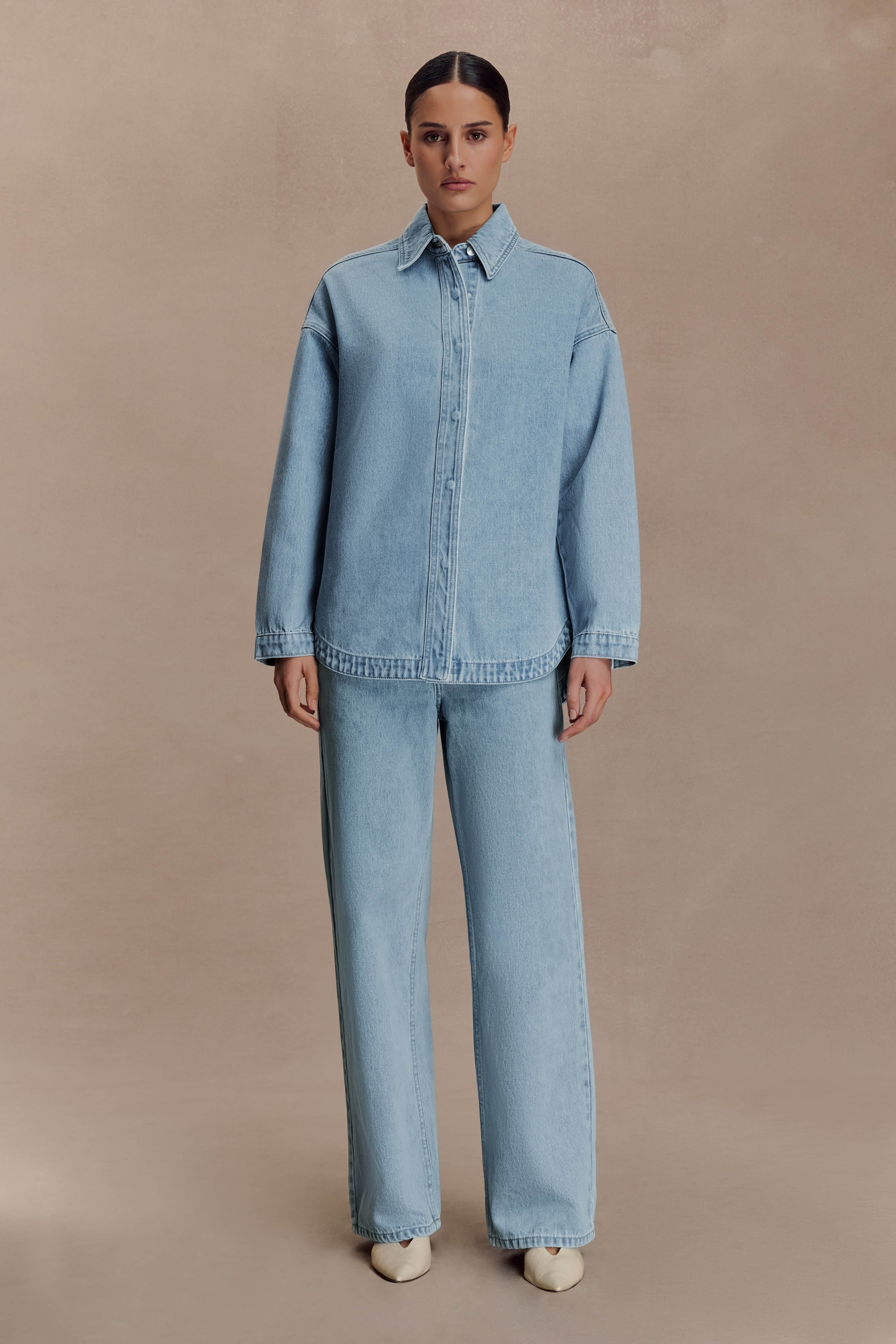 Lioda Oversized Denim Shirt - 80'S Blue - Image 5