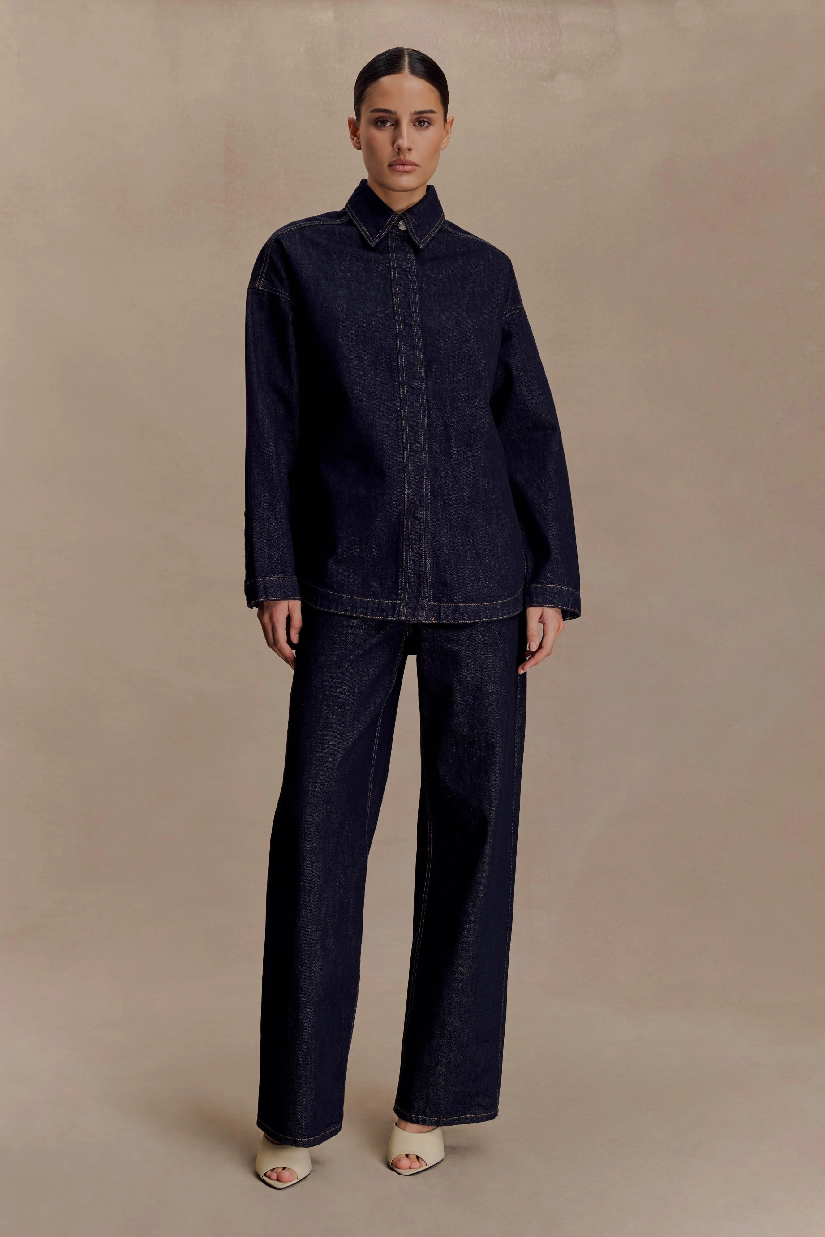Lioda Oversized Denim Shirt - Washed Indigo Blue - Image 2