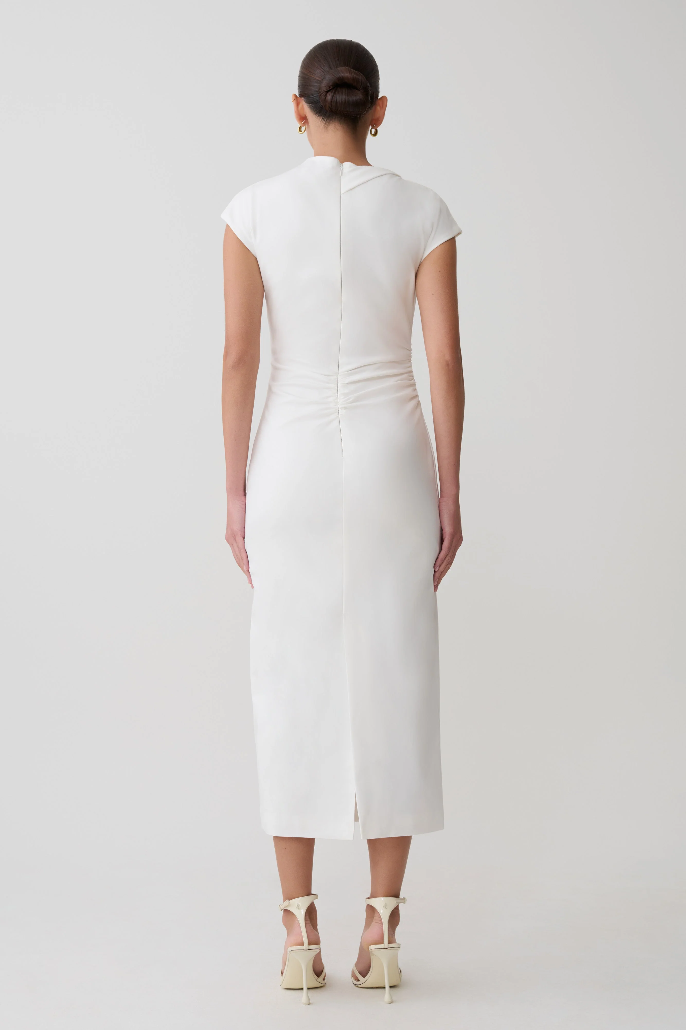 Lorena Cotton Midi Dress - White - Image 2