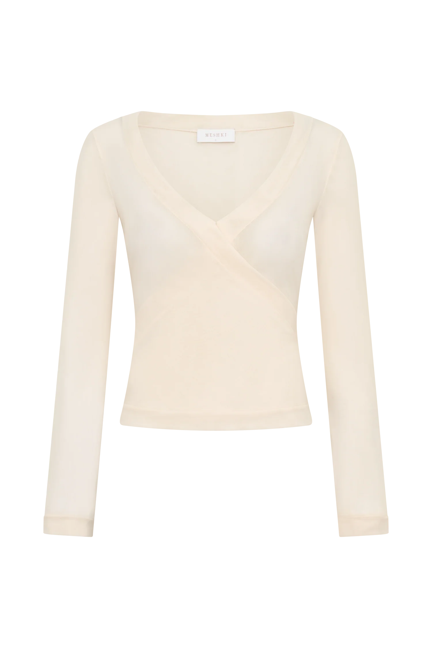Lumi Long Sleeve Mesh Top - Bone - Image 12
