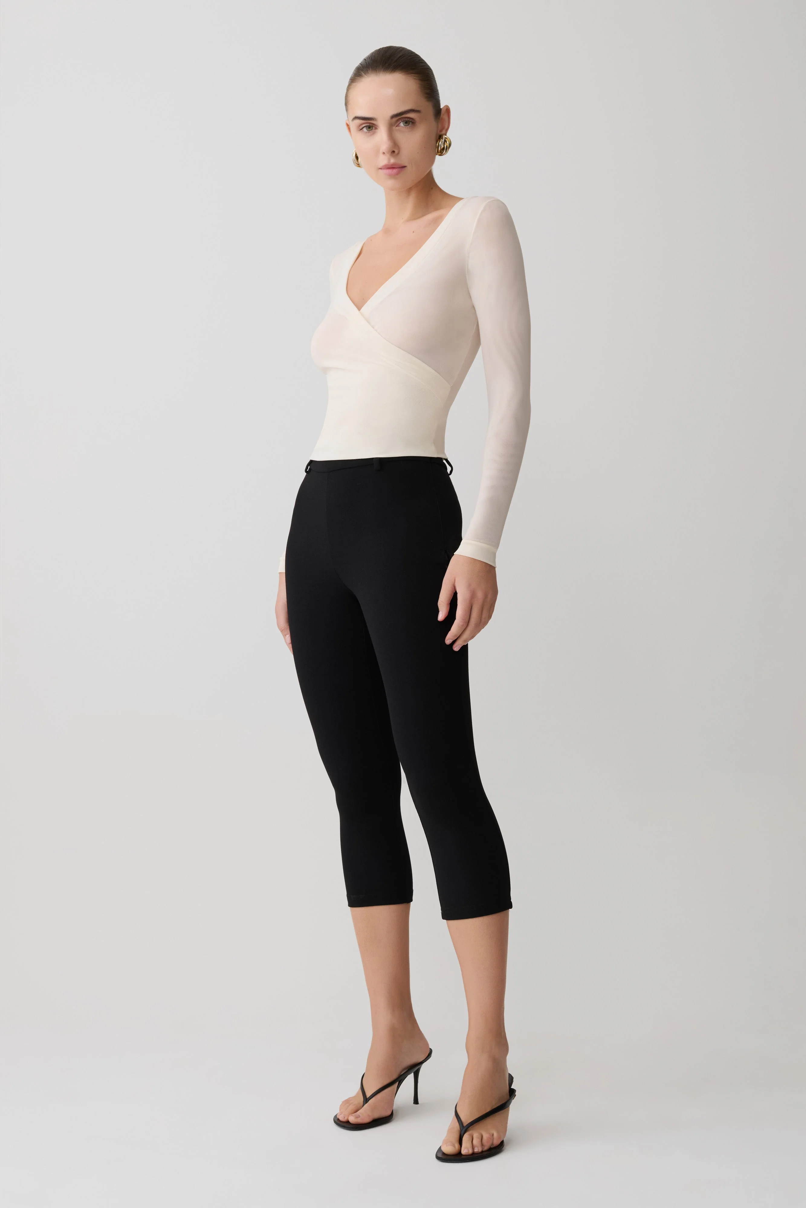 Lumi Long Sleeve Mesh Top - Bone - Image 8