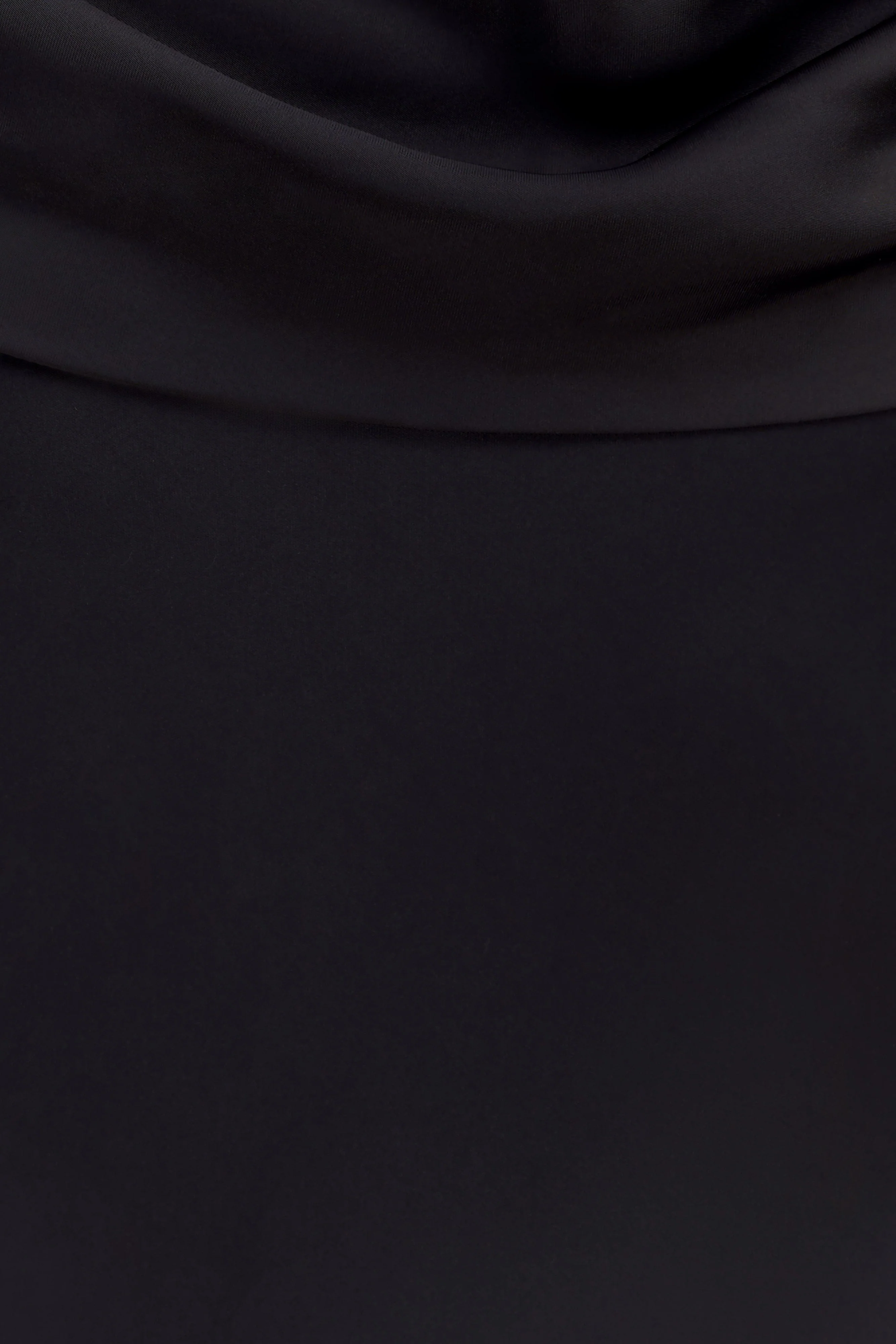 Lydia Cowl Neck Satin Maxi Dress - Black - Image 4