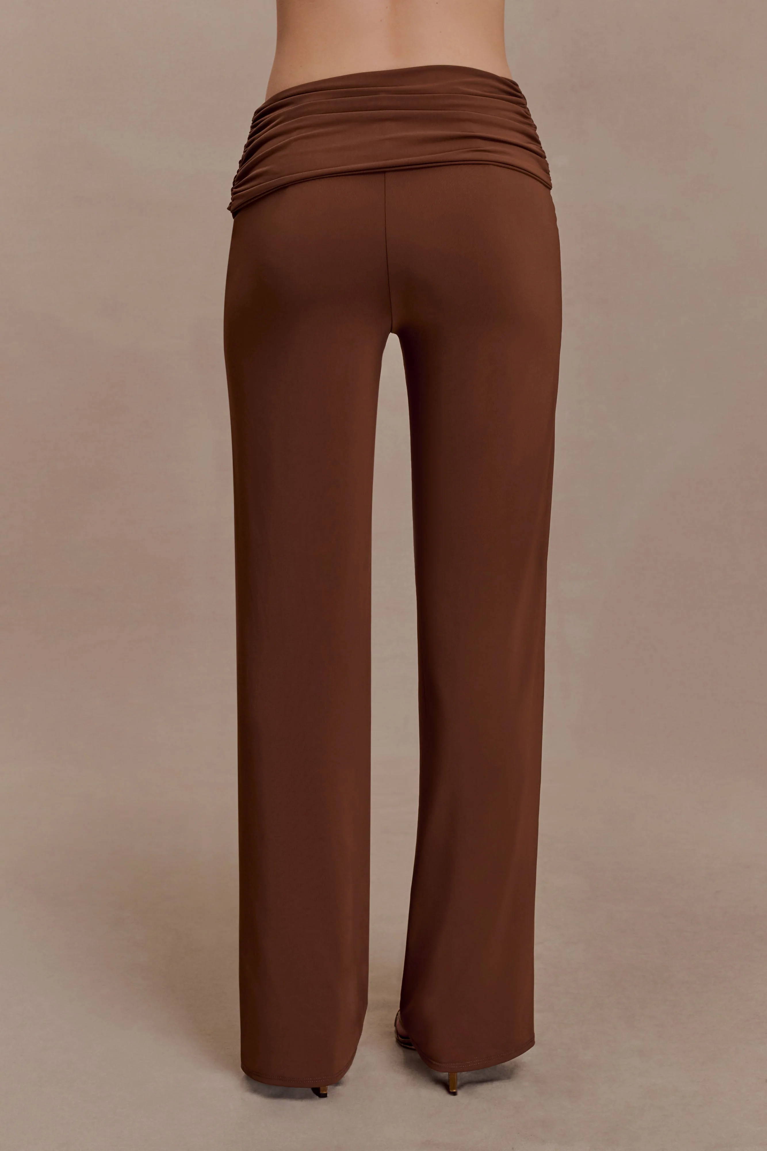 Lydia Slinky Straight Leg Pants - Chocolate - Image 5