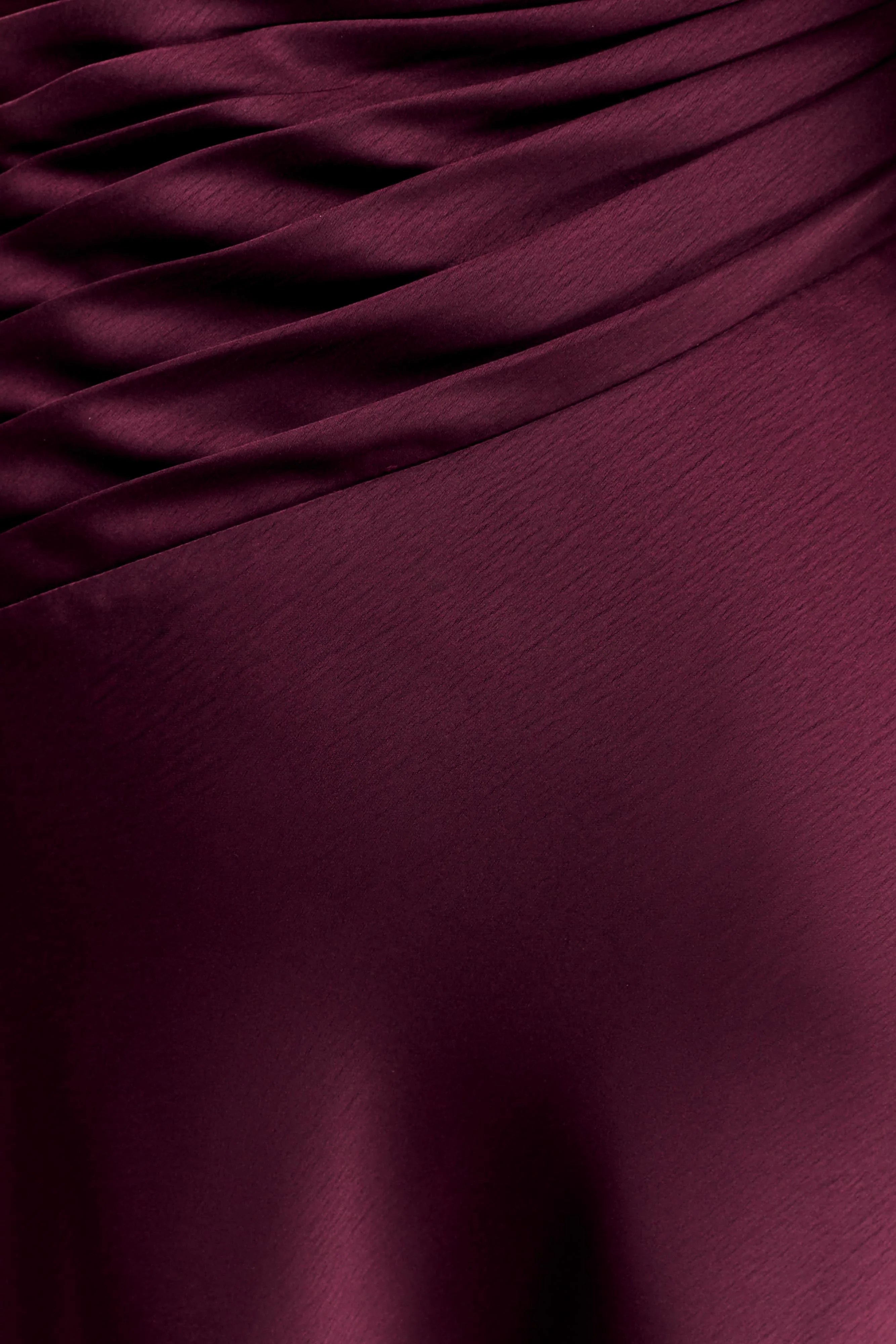 Lyla Asymmetrical Satin Maxi Dress - Plum - Image 4