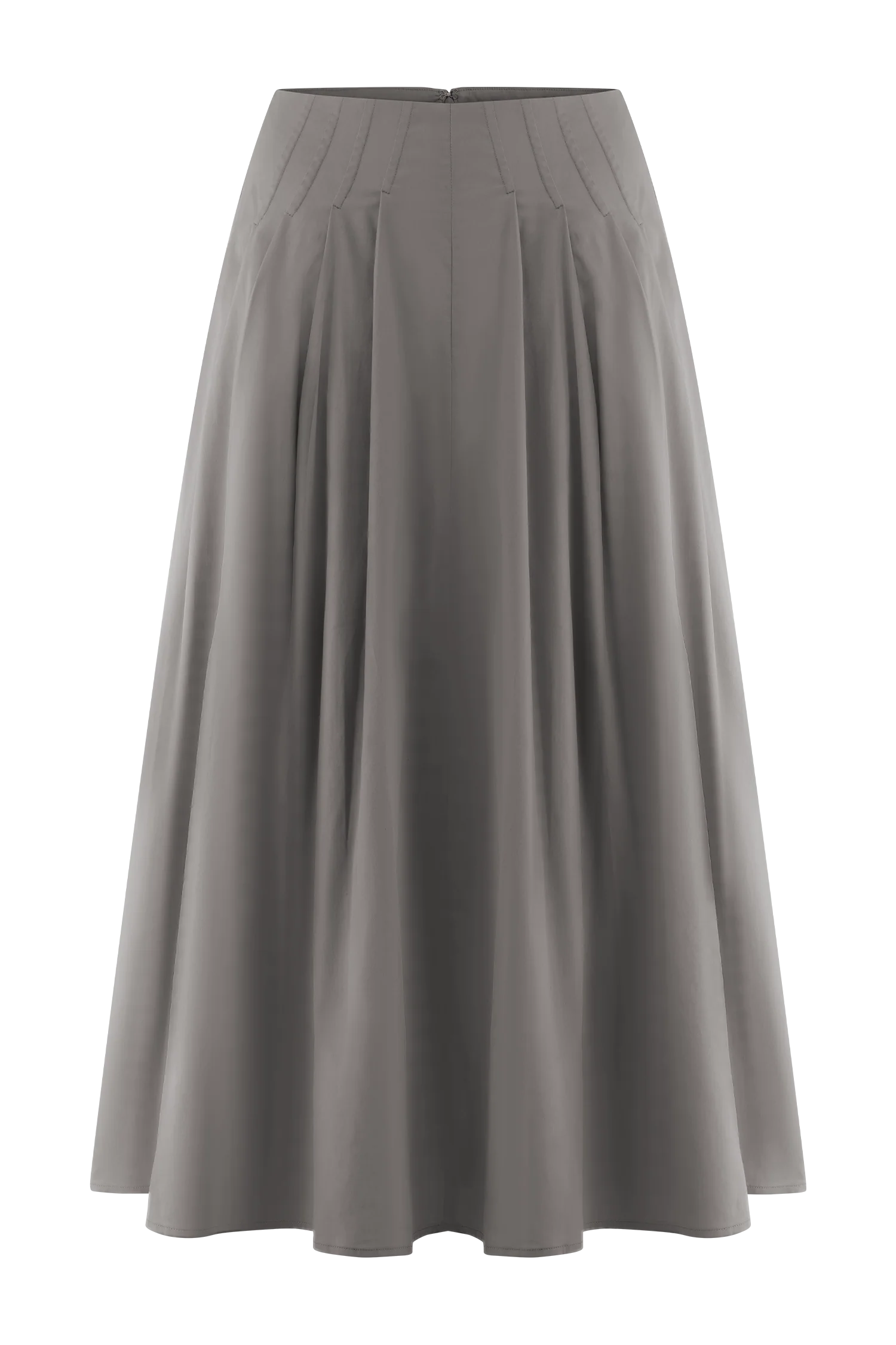 Mae A-Line Midi Skirt - Pebble Brown - Image 9