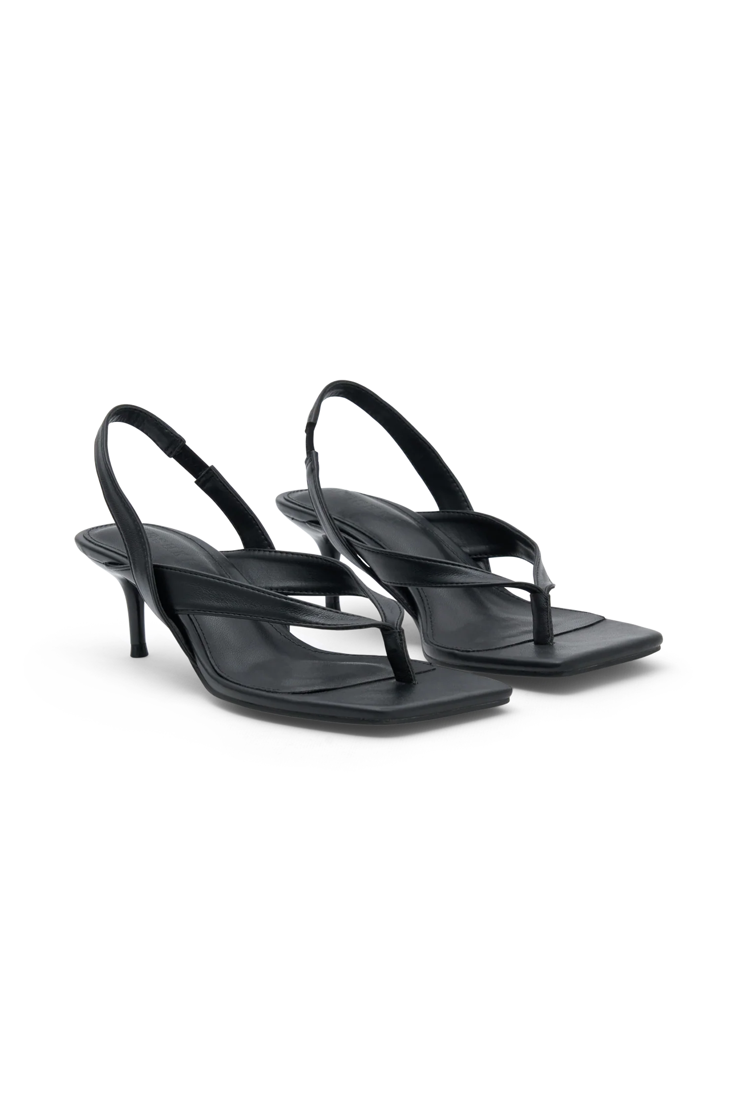 Mai Sling Back Thong Heel - Black - Image 7