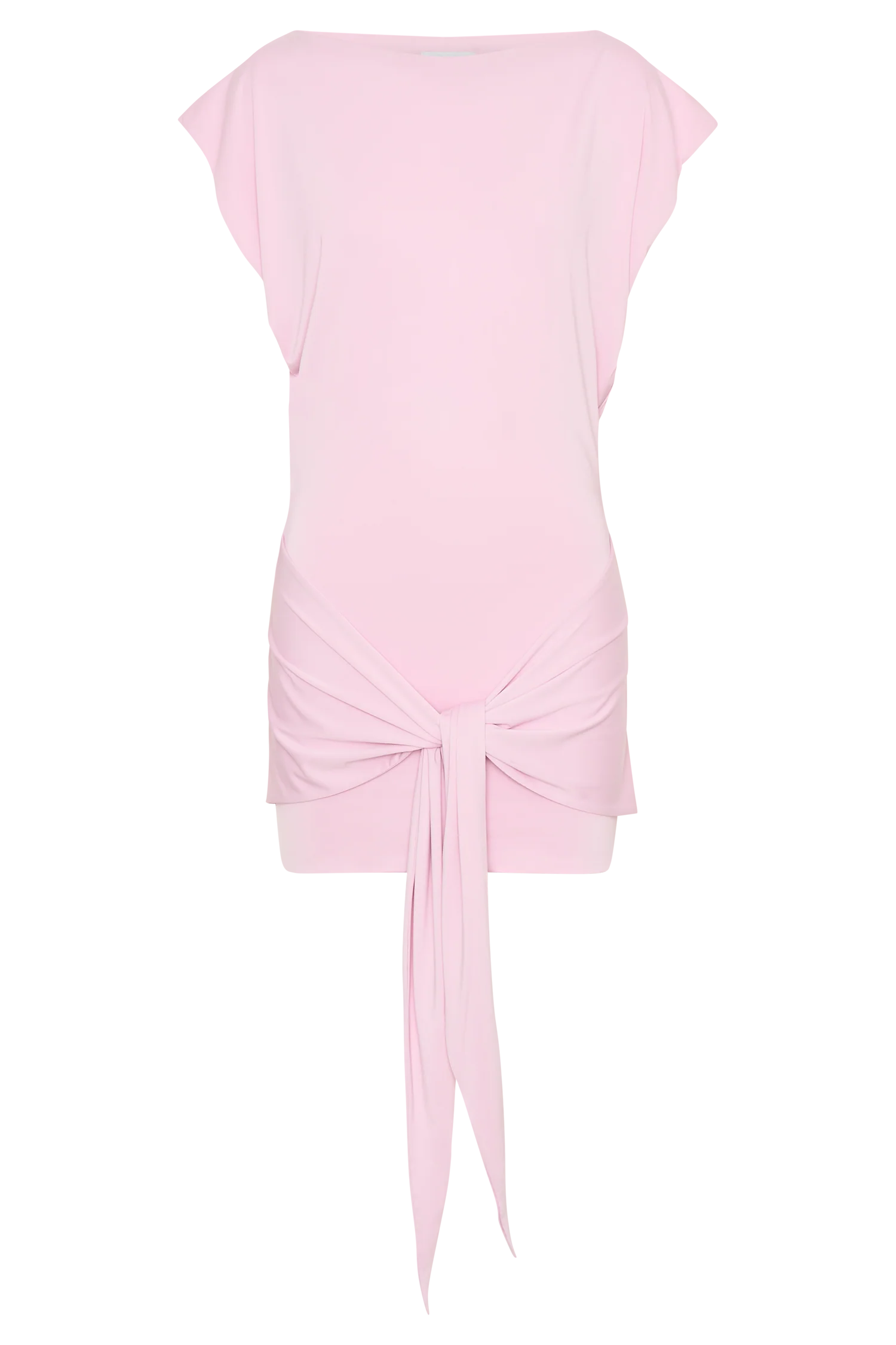 Maiara Shortsleeve Slinky Tie Mini Dress - Pink - Image 11