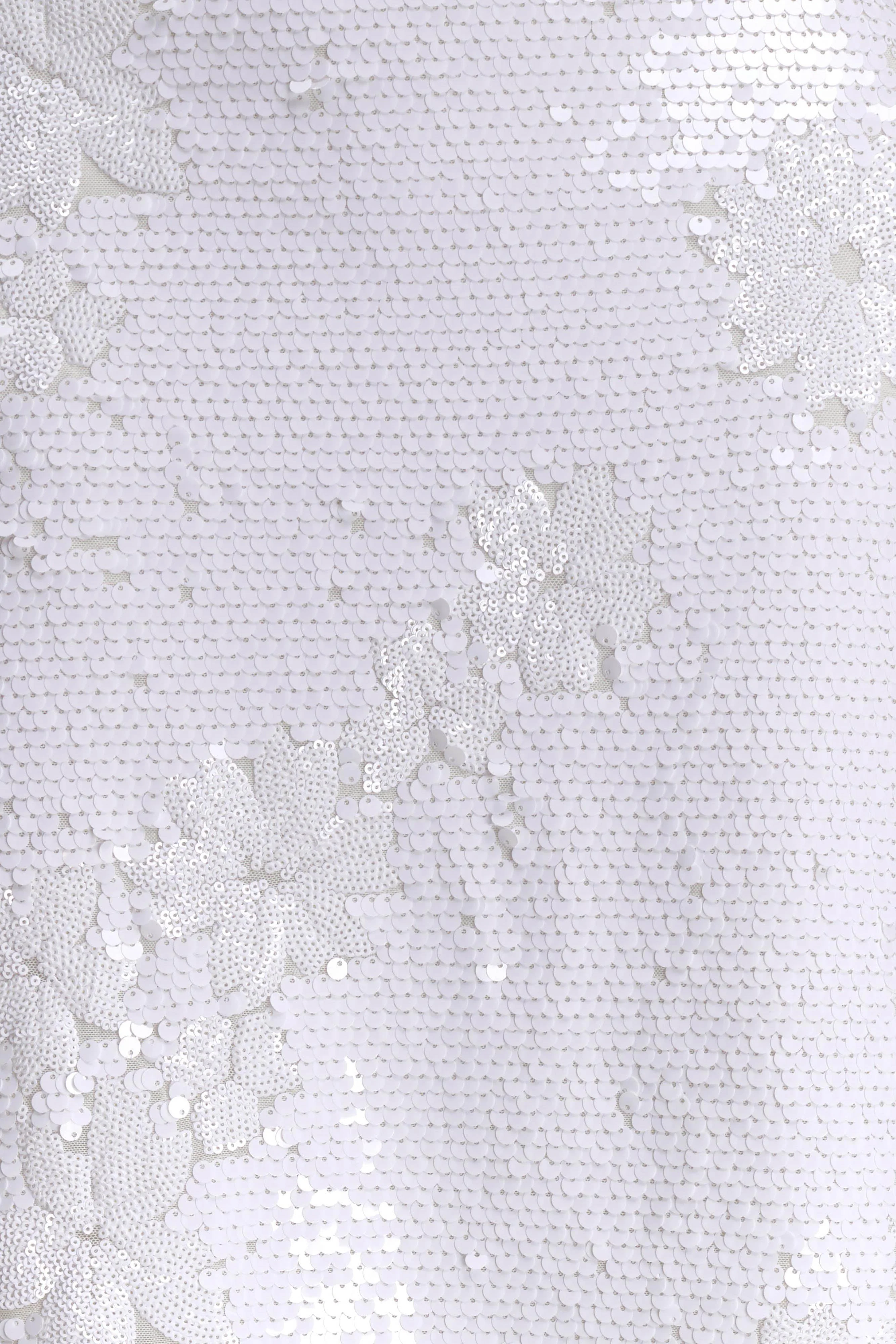 Maisie Strapless Sequin Midi Dress - White - Image 4