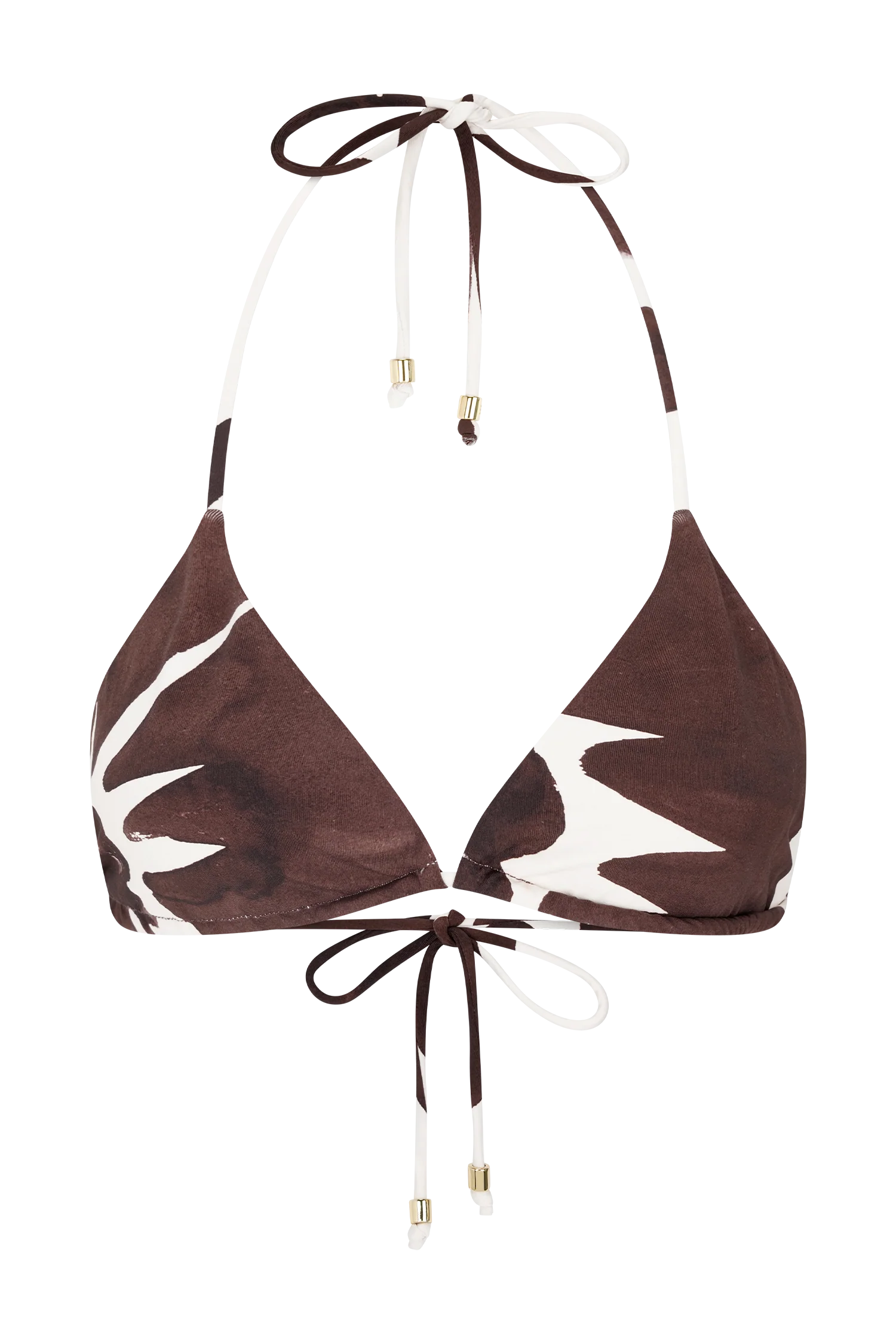 Marquise Bikini Top - Chocolate Deco Fleur Print - Image 10