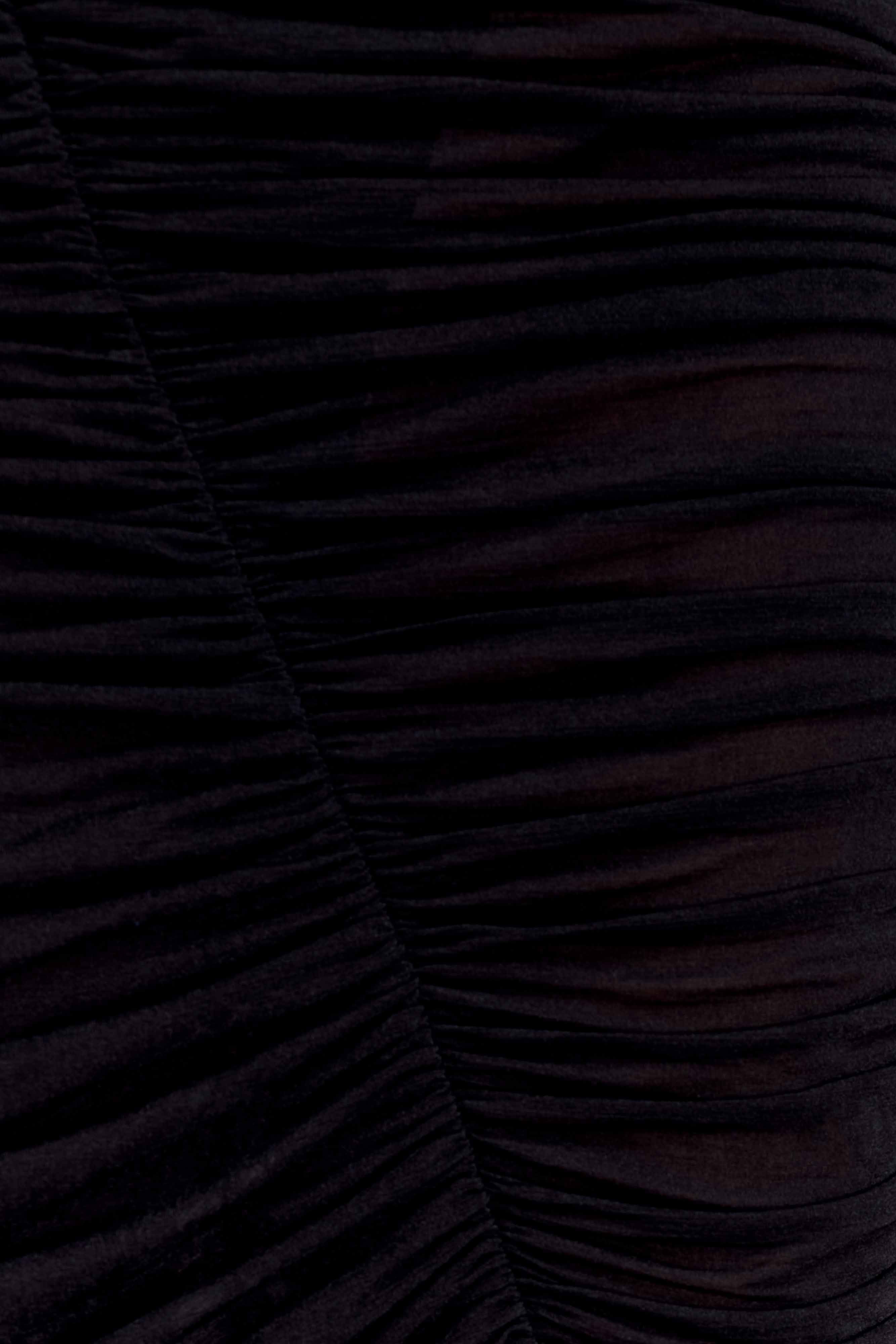 Matilda Ruched Mesh Maxi Skirt - Black - Image 7